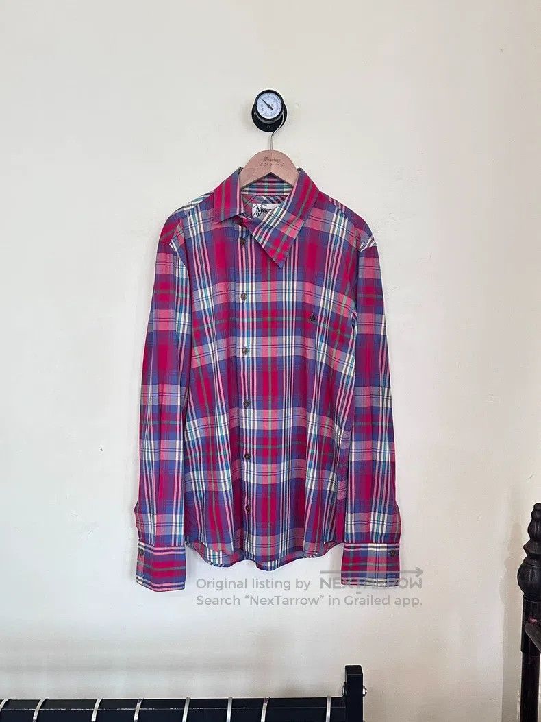 Vivienne Westwood vivienne westwood Slant front asymmetric plaid shirt Size L / US 10 / IT 46 - 1 Thumbnail