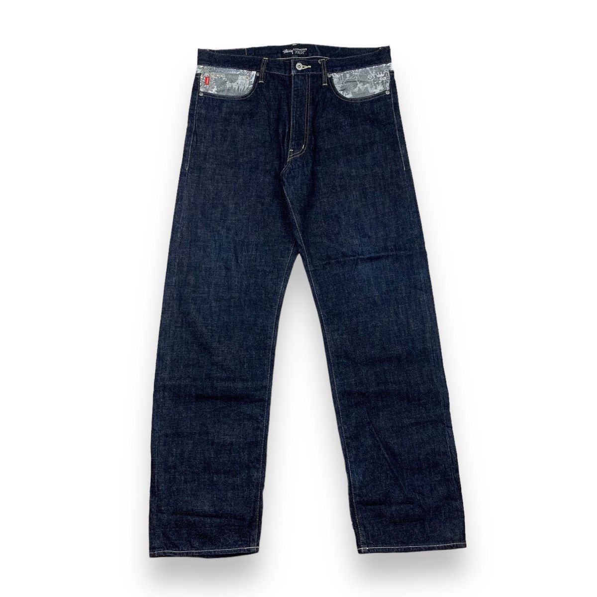 Stussy Stussy rought & rugged workgear printed denim pants Size US 34 / EU 50 - 2 Thumbnail