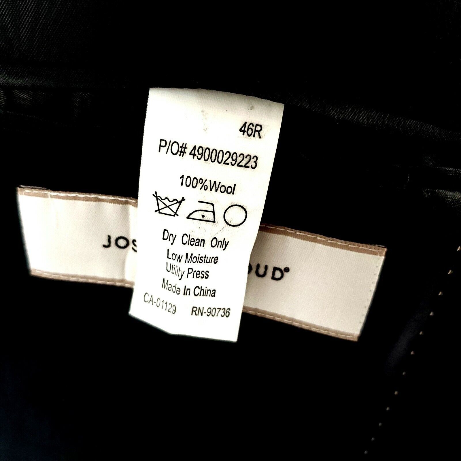 Joseph Abboud Joseph Abboud Wool 2 Button Blazer 46R Gray Slim Fit 48R Size 46R - 8 Thumbnail