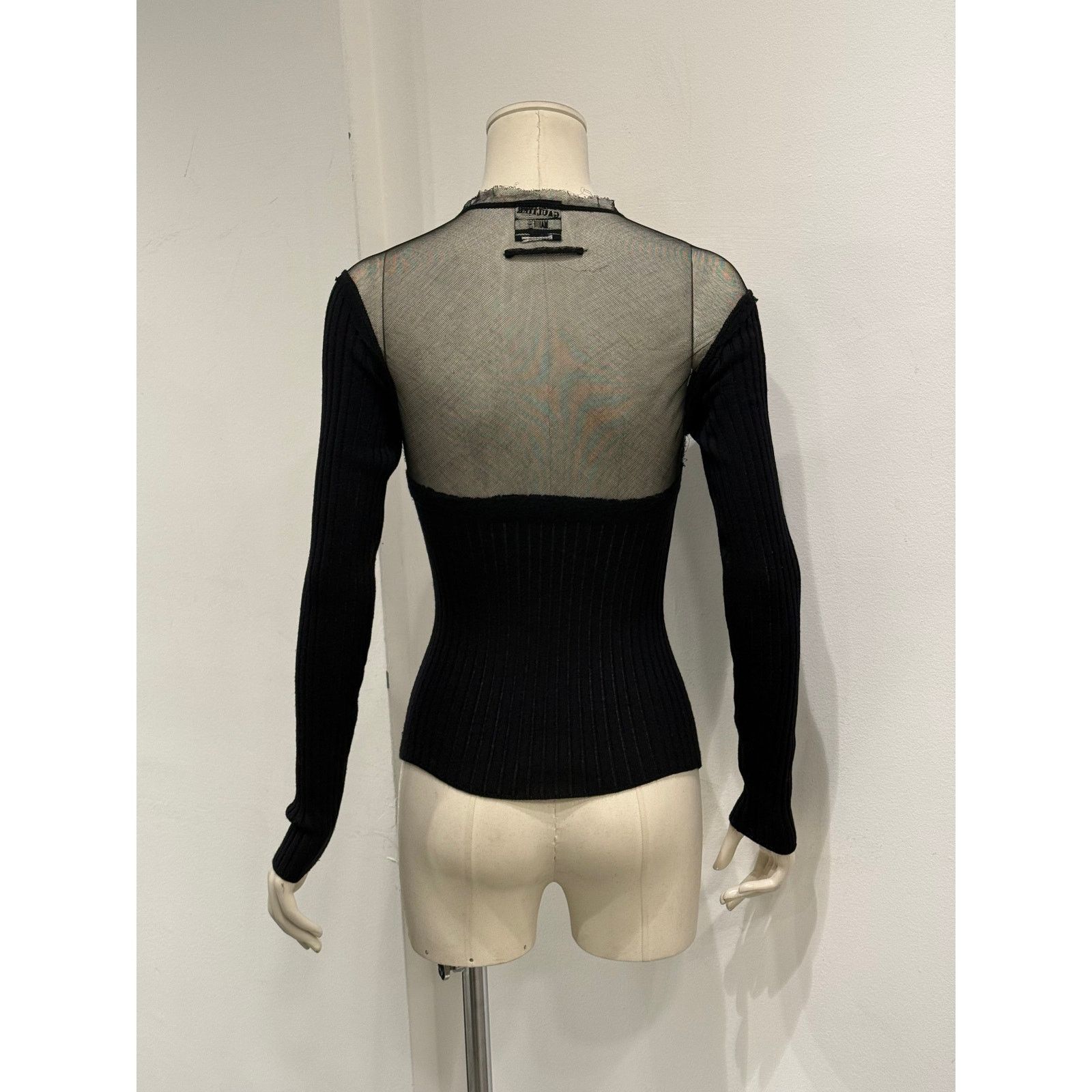 Jean Paul Gaultier 2000s Jean Paul Gaultier hybrid sheer wool top Size M / US 6-8 / IT 42-44 - 6 Thumbnail