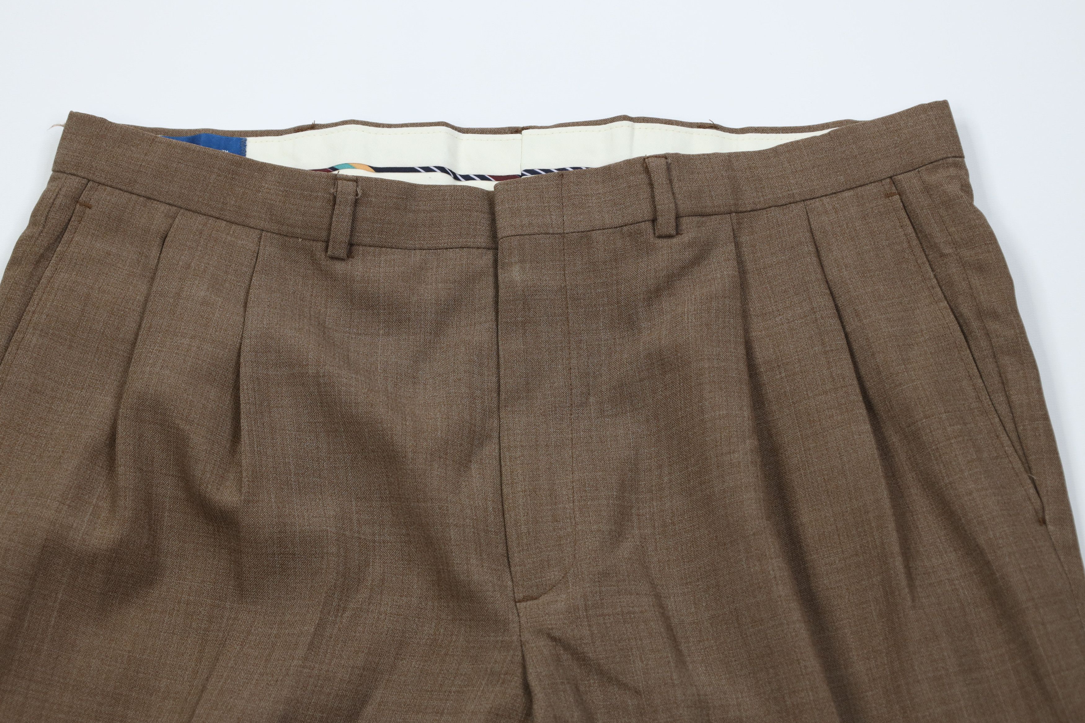 Vintage Vintage 90s Streetwear Chambray Wide Leg Chino Pants Brown Size US 38 / EU 54 - 2 Thumbnail