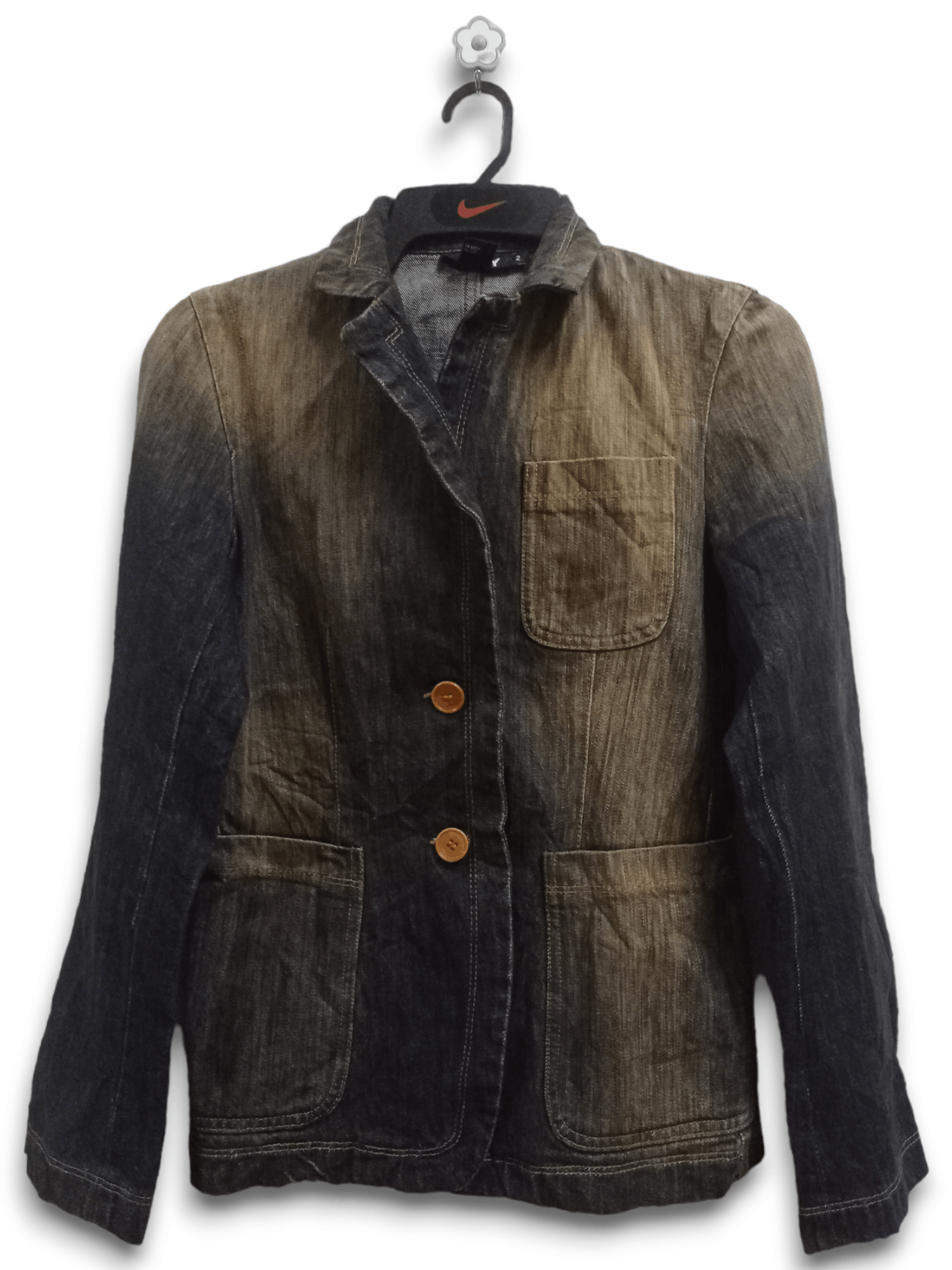 DKNY × Donna Karan Vintage DKNY Rusty Wash Denim Jacket Made in Italy Size M / US 6-8 / IT 42-44 - 1 Thumbnail