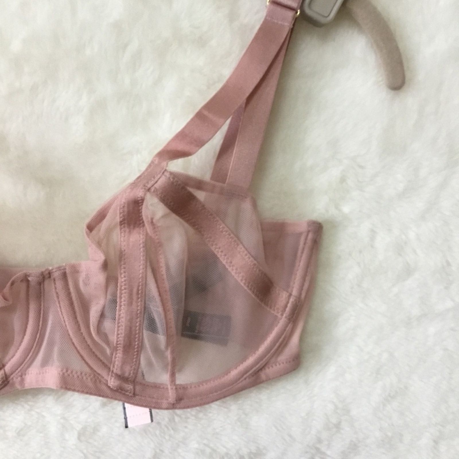 Victoria's Secret Victoria Secret Pink Unlined Mesh Balconette Bra Size ONE SIZE - 4 Thumbnail