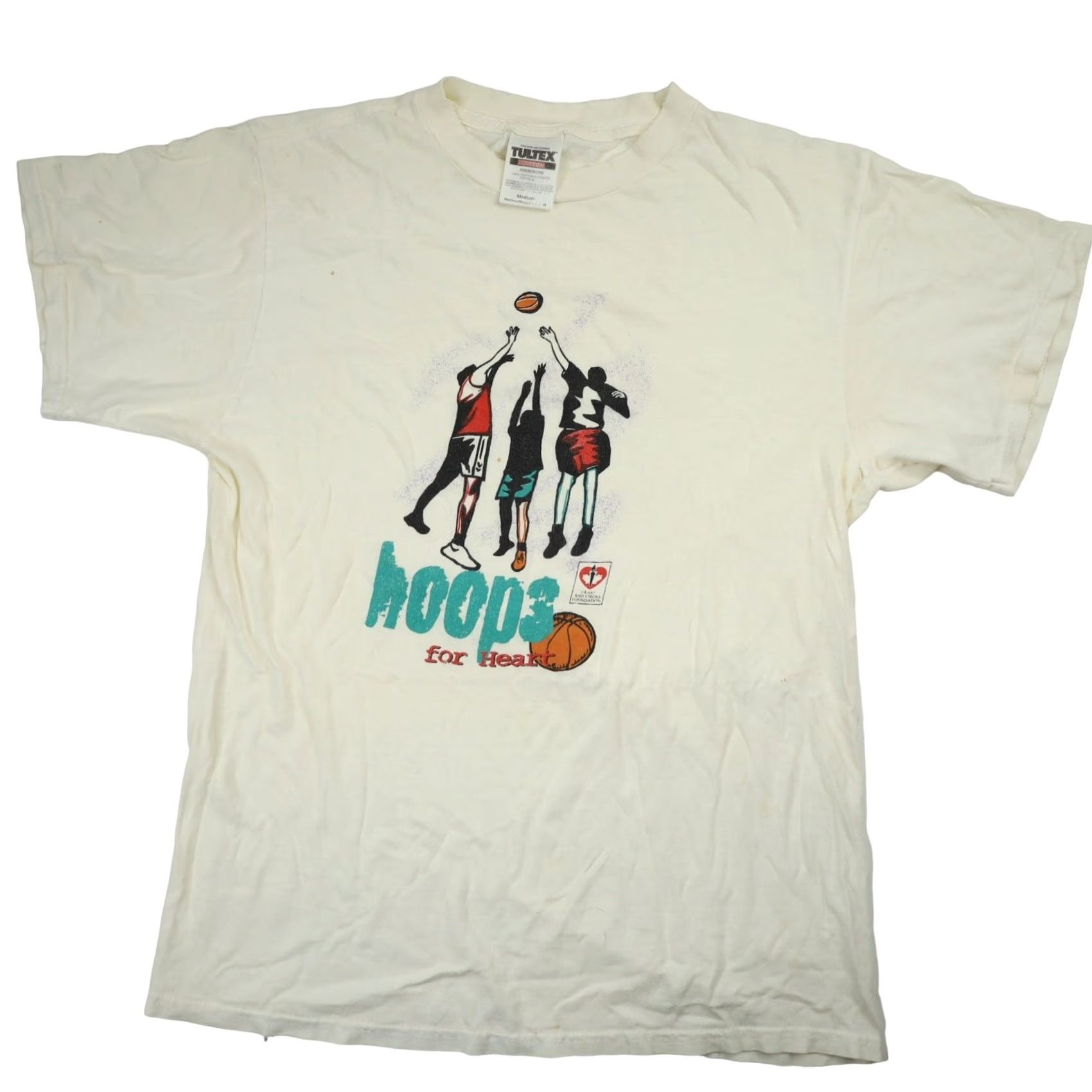 Vintage VINTAGE Hoops for Hearts Nike Shirt Mens M White T-Shirt Size US M / EU 48-50 / 2 - 2 Thumbnail