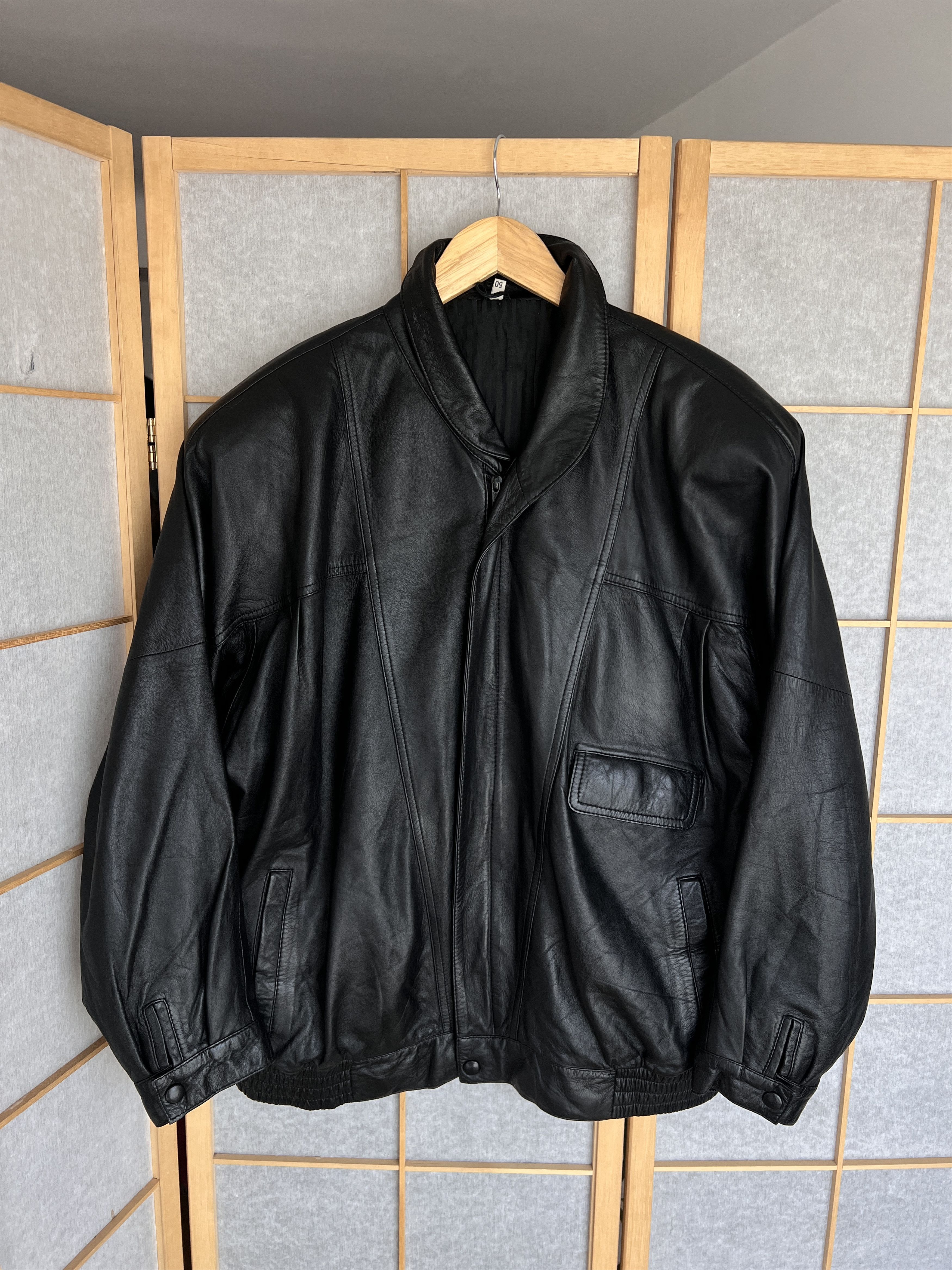 Yohji Yamamoto 2000s JAPANESE ISSEY MIYAKE STYLE LEATHER JACKET LGB I6W9 L Size US M / EU 48-50 / 2 - 19 Thumbnail