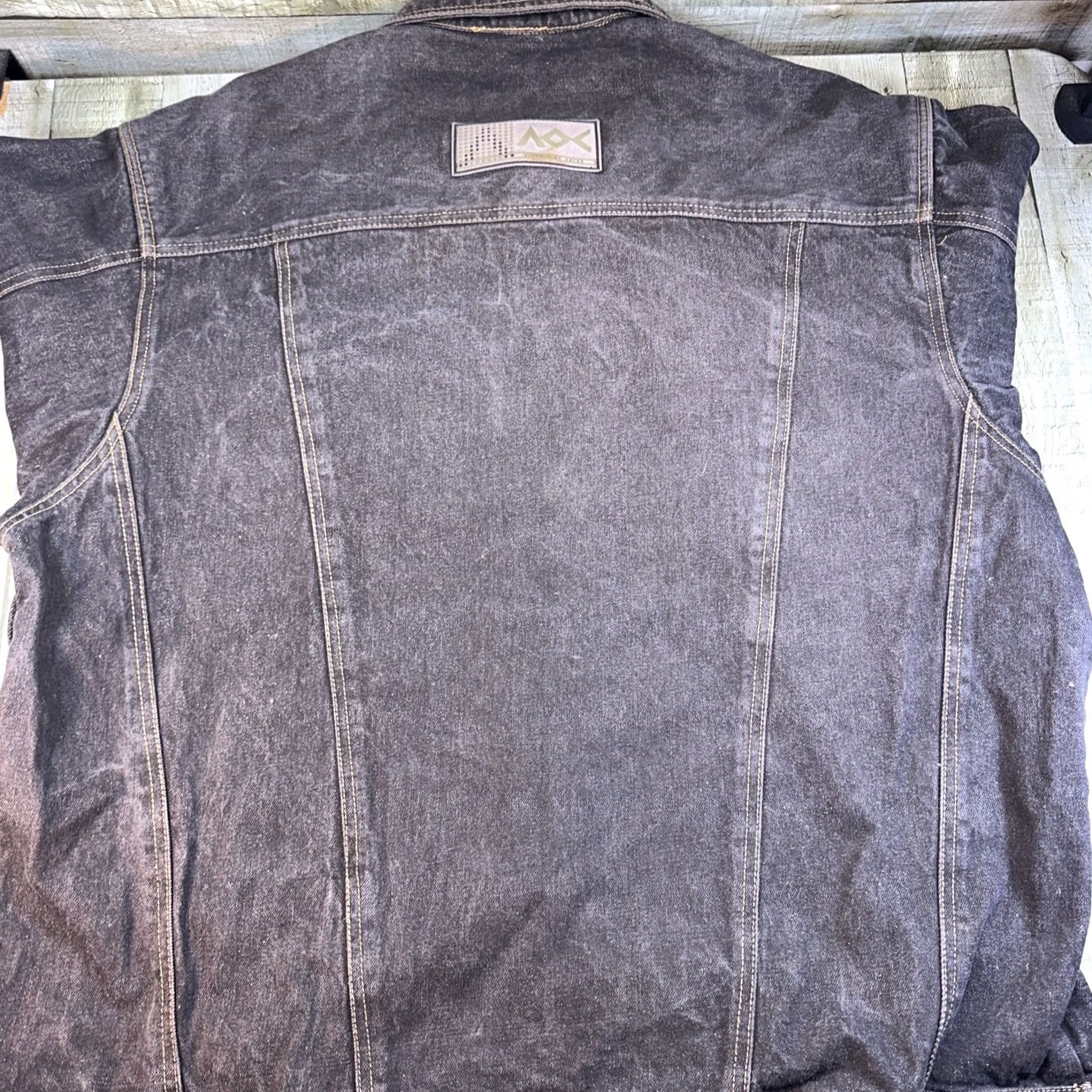 Vintage VINTAGE Men’s Jacket Jean 2XL Black 90s Y2K Mens Size US 39 - 8 Thumbnail