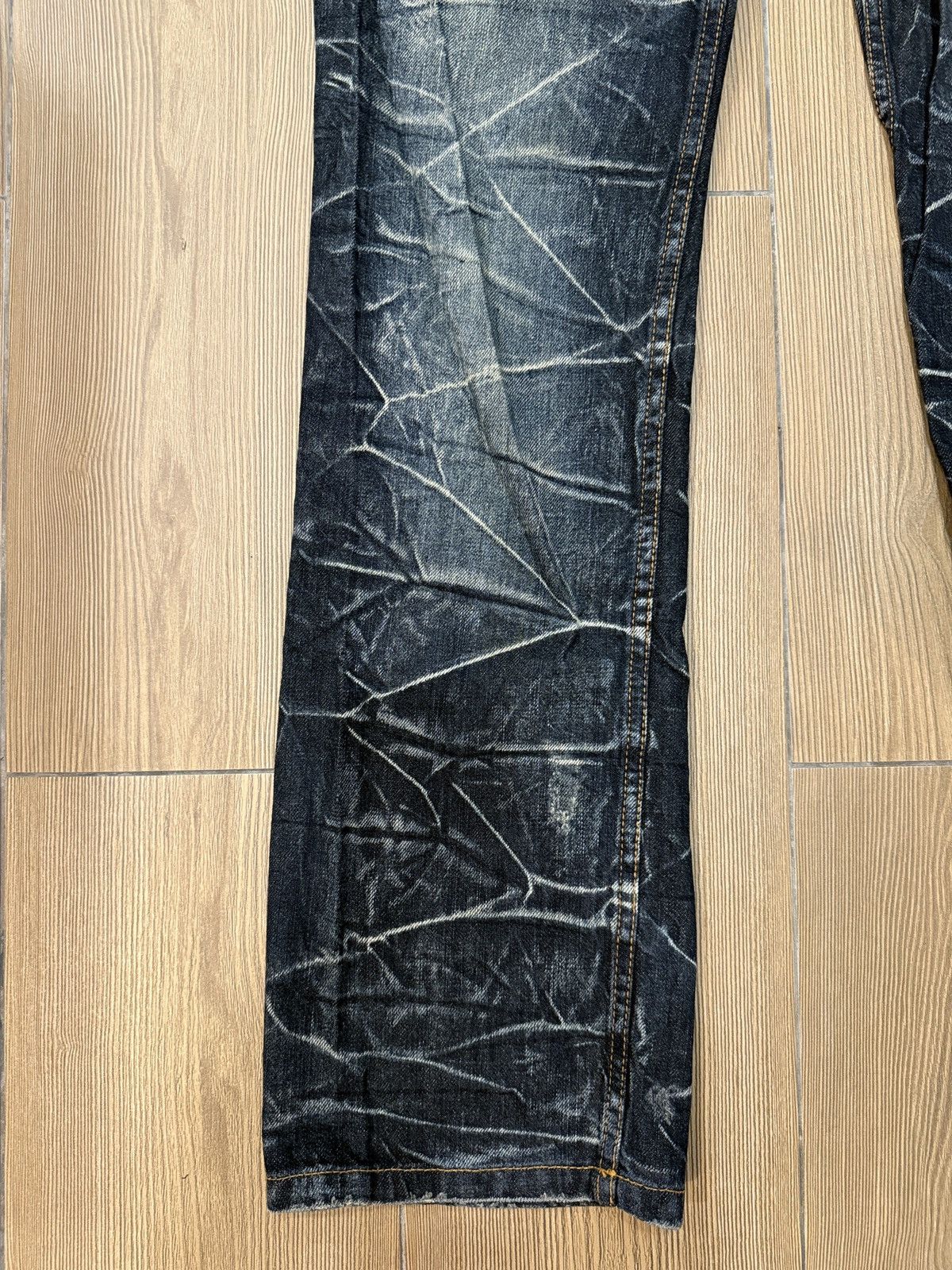 If Six Was Nine Nylaus Double Waist Jeans Denim Pants Thunder Design Size US 31 - 3 Thumbnail