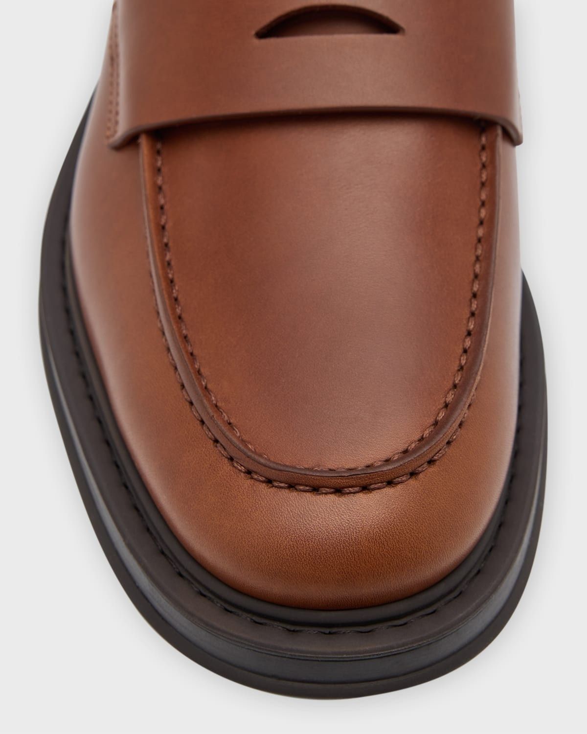 Loro Piana o1srvl11e0825 Travis Leather Penny Loafers in Brown Size US 12 / EU 45 - 5 Thumbnail