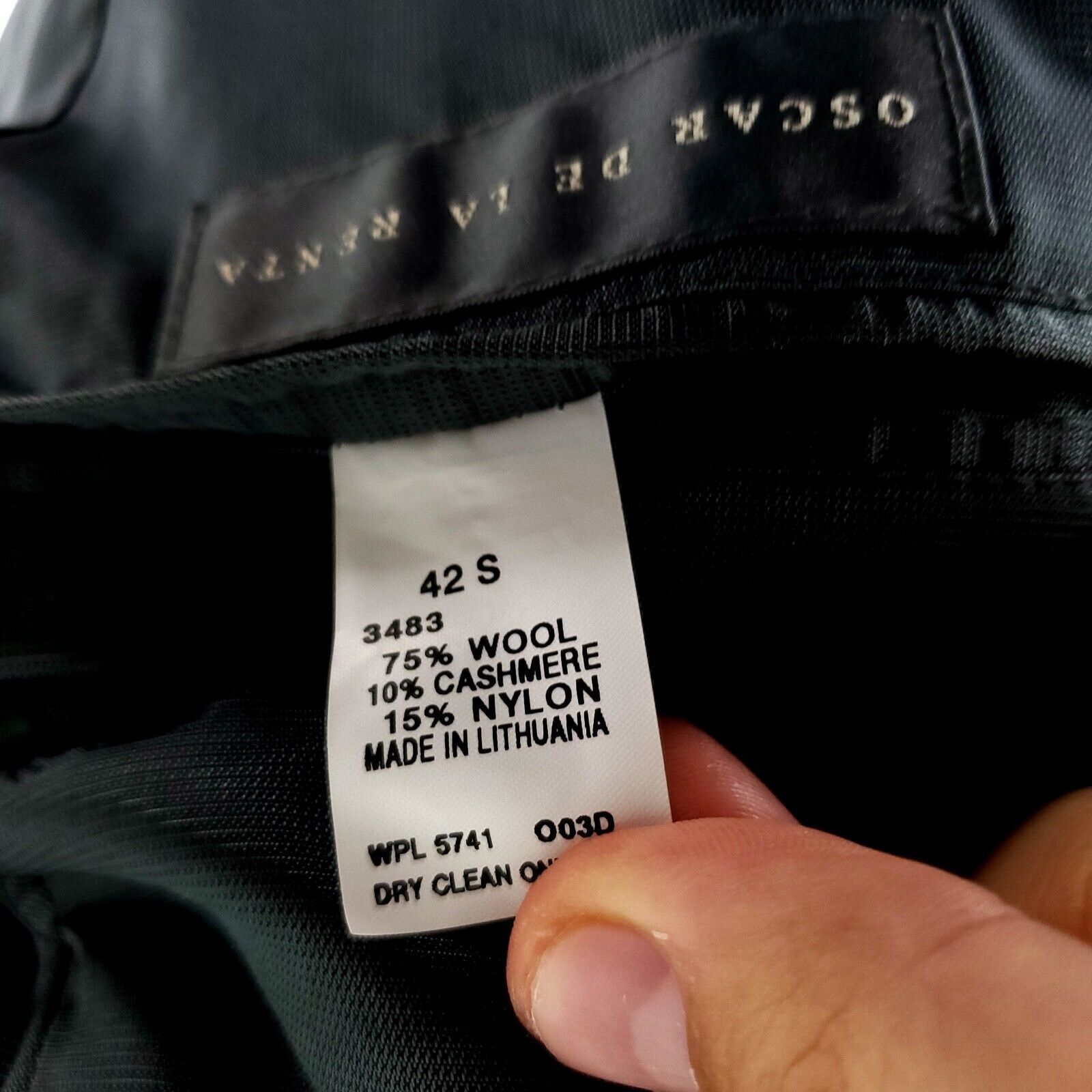 Oscar De La Renta Oscar De La Renta Wool Cashmere Nylon 3 Button Sport Coat 42 Size 42R - 8 Thumbnail