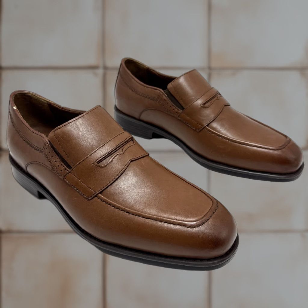 Johnston & Murphy Johnston & Murphy XC4 Maddox Penny Loafer Brown Leather Mens Size 8 M Slip On Dress Shoes Classic 20th Century? Size US 8 / EU 41 - 1 Thumbnail