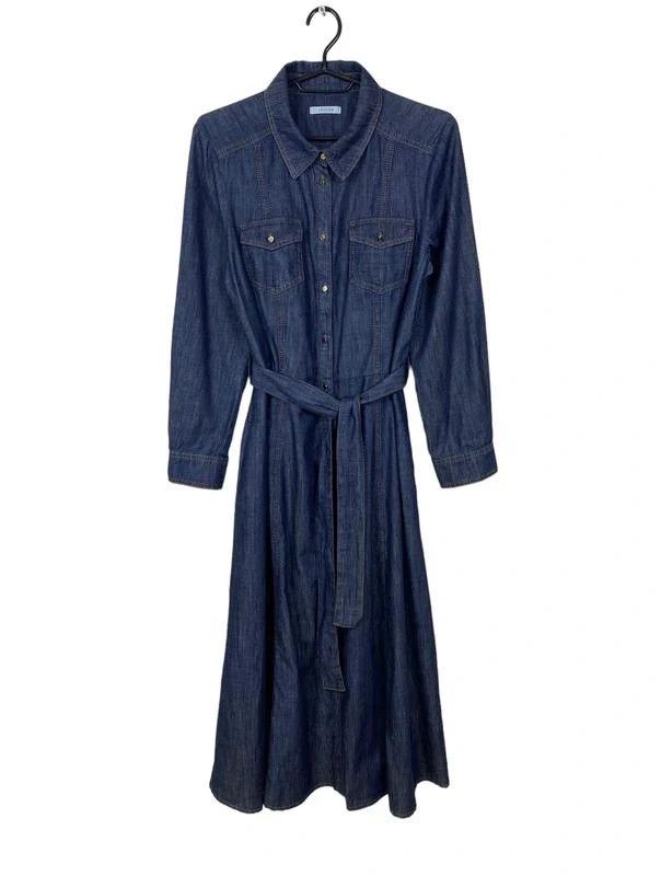 Other Iblues Denim Cotton Maxi Dress Belted size GB12 US8 Size S / US 4 / IT 40 - 7 Thumbnail