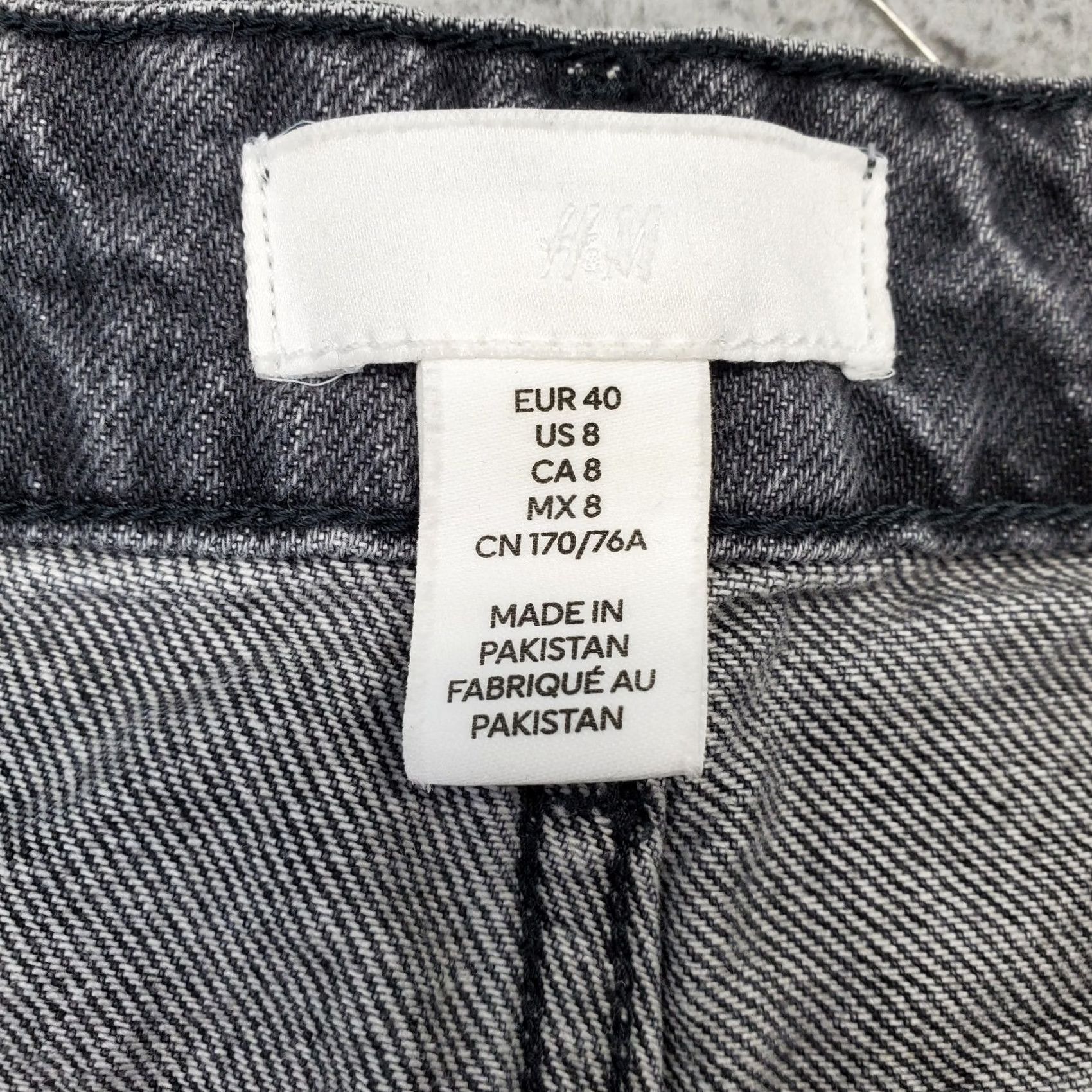 H&M H&M Womens 8 Gray Straight Jeans Denim Medium Wash Comfort 5-Pocket Regular Waist 31 Inseam 33.75" Vintage: No Size 30" / US 8 / IT 44 - 6 Thumbnail