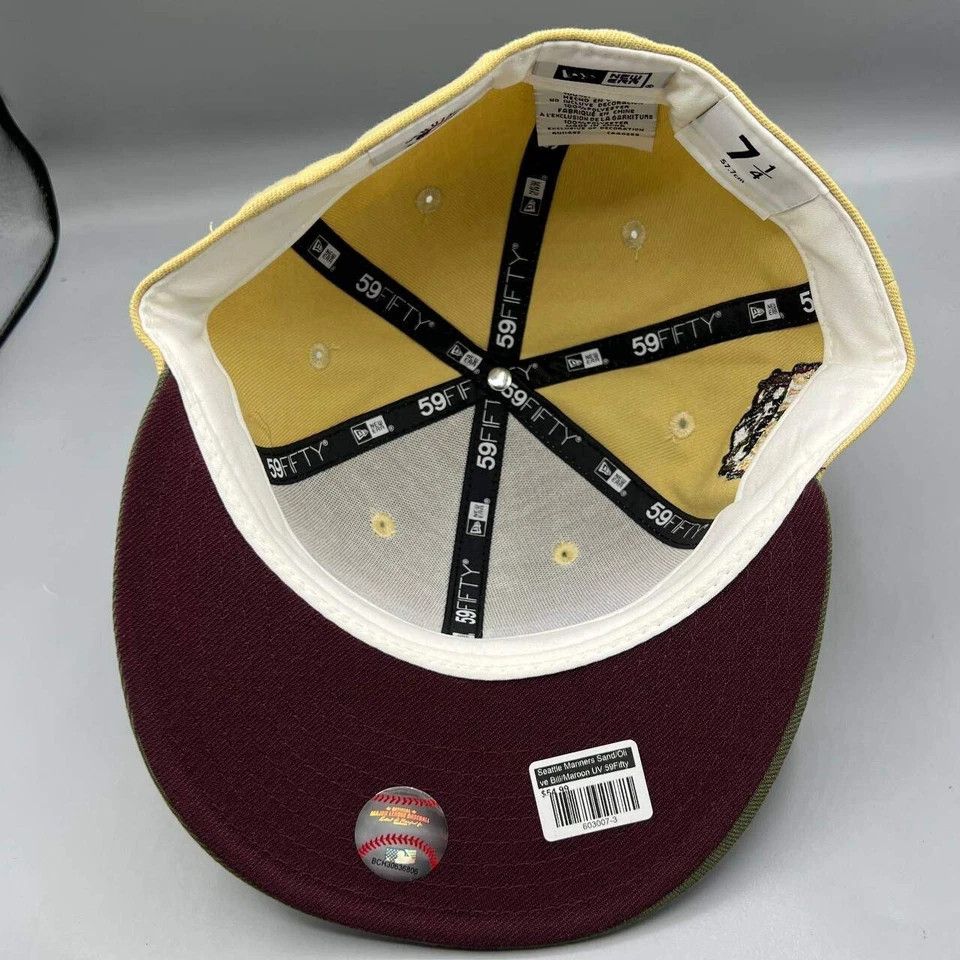 New Era Seattle Mariners Hat Men 7 1/4 59Fifty New Era Snap Back Cap Size ONE SIZE - 2 Thumbnail