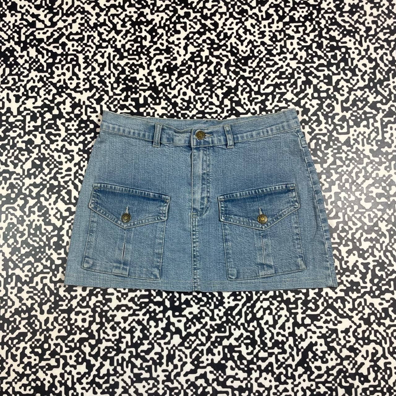 Japanese Brand Vintage Y2K Japanese Style Retro Denim Mini Skirt Size 26" / US 2 / IT 38 - 3 Thumbnail