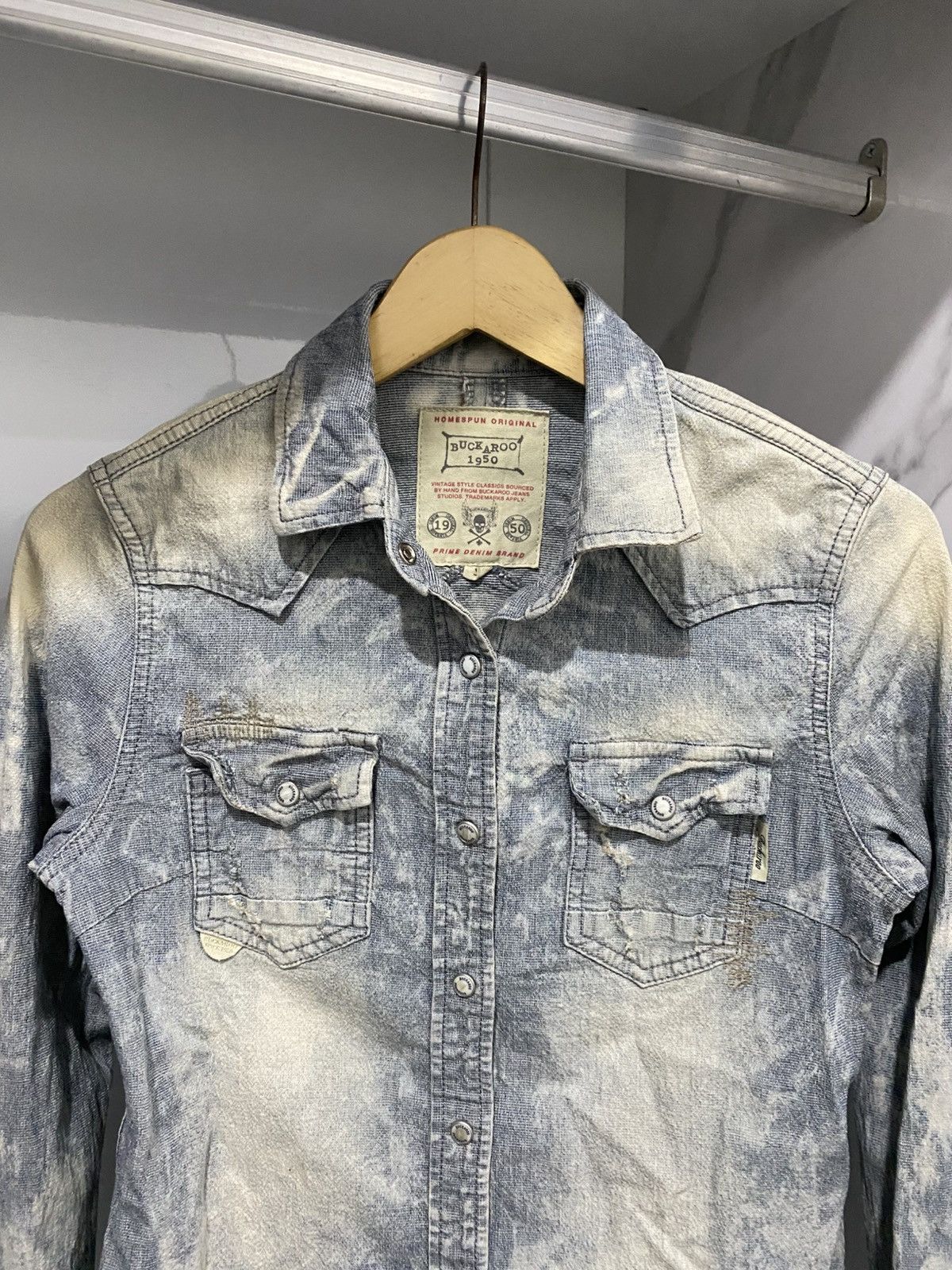 If Six Was Nine 💸BINDINGOFFER💸Japanese buckaro dyed denim shirt goa AA0037 Size US S / EU 44-46 / 1 - 2 Thumbnail
