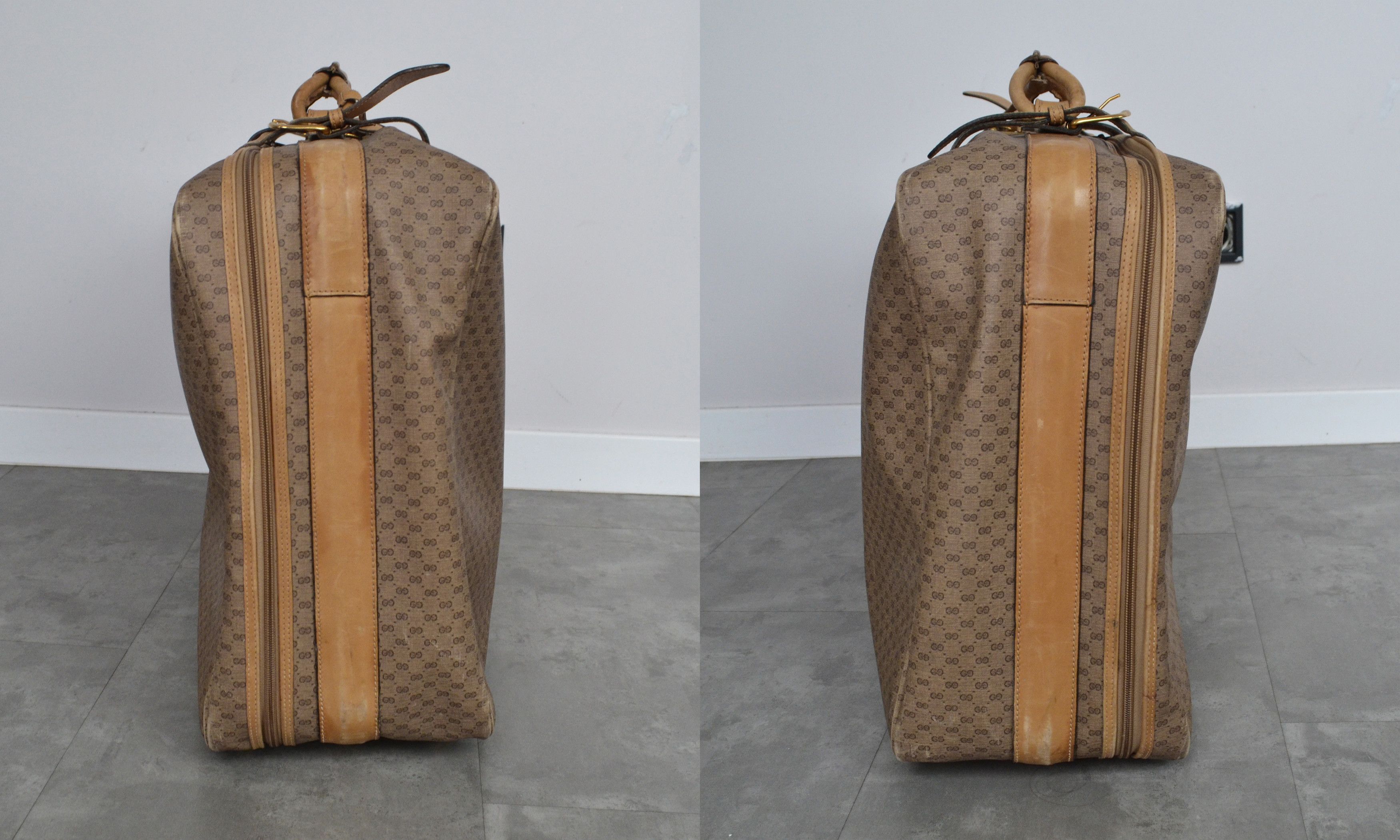 Gucci GUCCI Luggage Bag Monogram GG Logo Suitcase Brown Leather Size ONE SIZE - 13 Thumbnail