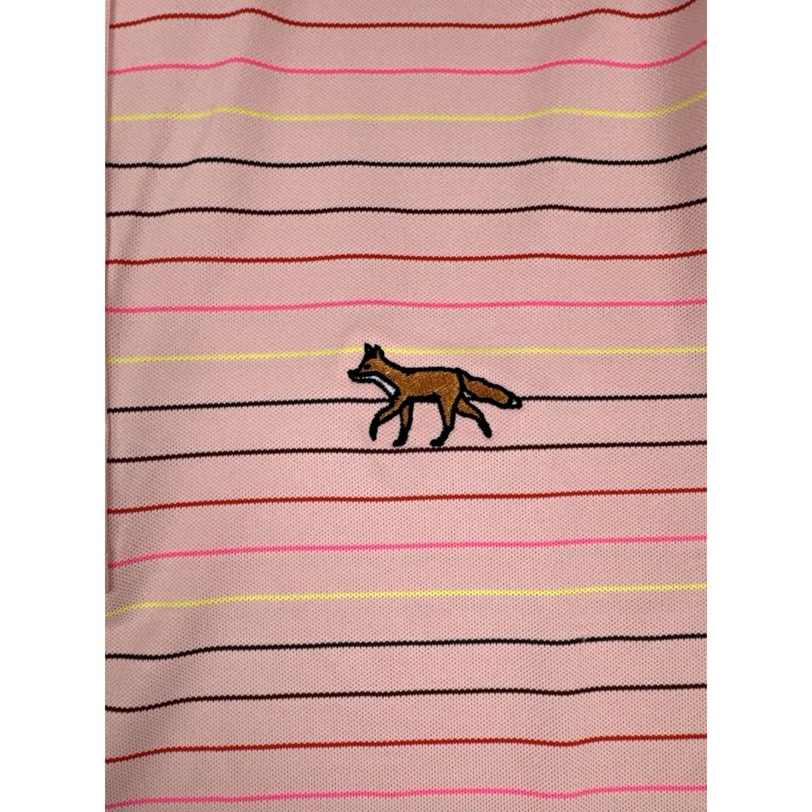 G/FORE G/FORE Polo Shirt Mens M Pink Stripe Short Sleeve Logo Golf Chair? (No) Size US M / EU 48-50 / 2 - 5 Thumbnail