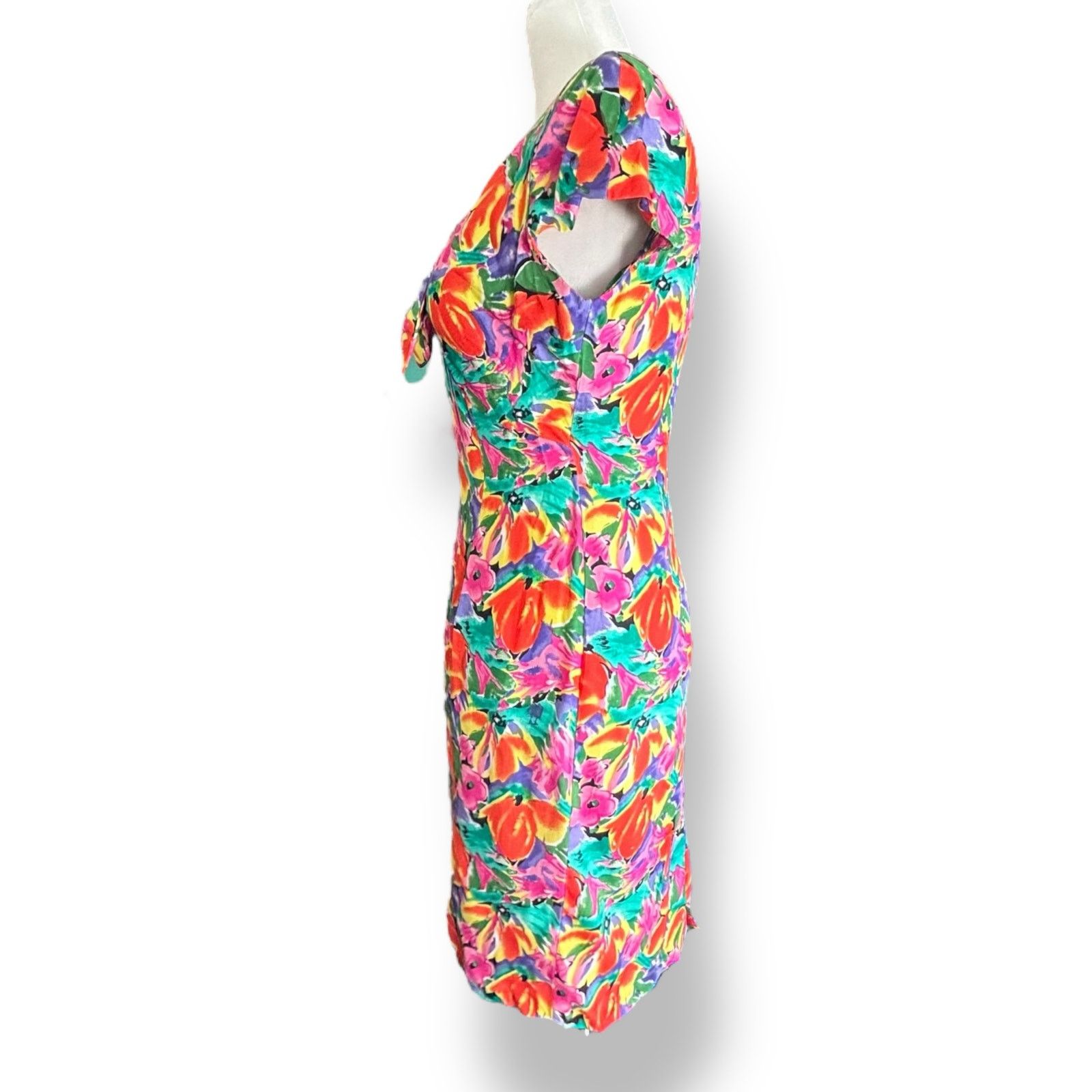 Vintage Vintage Jessica Howard Petite Floral Wiggle Dress Size 4 Size XS / US 0-2 / IT 36-38 - 8 Thumbnail