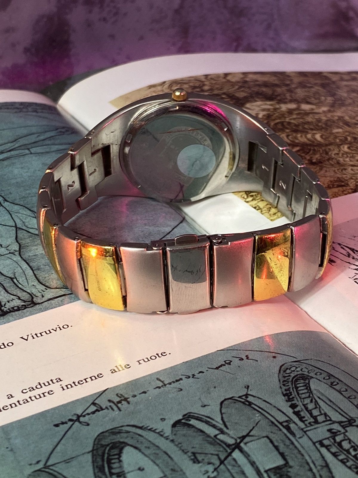 Japanese Brand × Jewelry × Vintage Futuristic Omax Crystal Watch Silver-Gold Size ONE SIZE - 6 Thumbnail