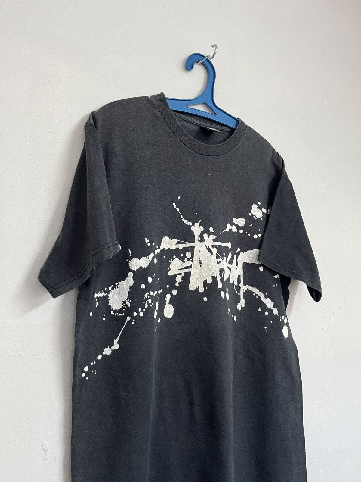 Stussy 💥DELETE💥Vintage Y2K Stussy Splash Logo Sunfaded Black Size US M / EU 48-50 / 2 - 7 Thumbnail