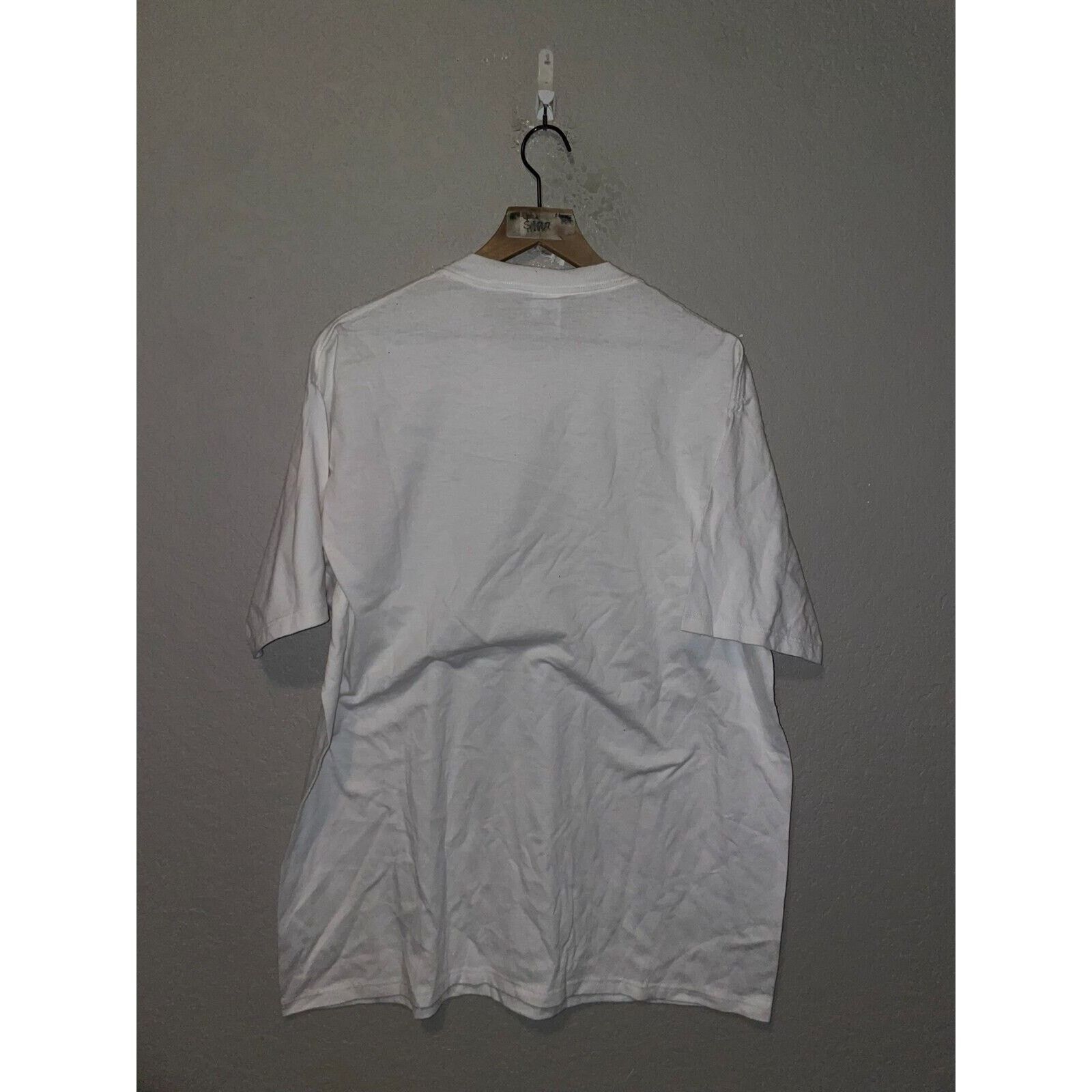 Jerzees Vintage Theater Shirt S.H.S. High School Mask 90s STAINED XL Size US XL / EU 56 / 4 - 7 Thumbnail