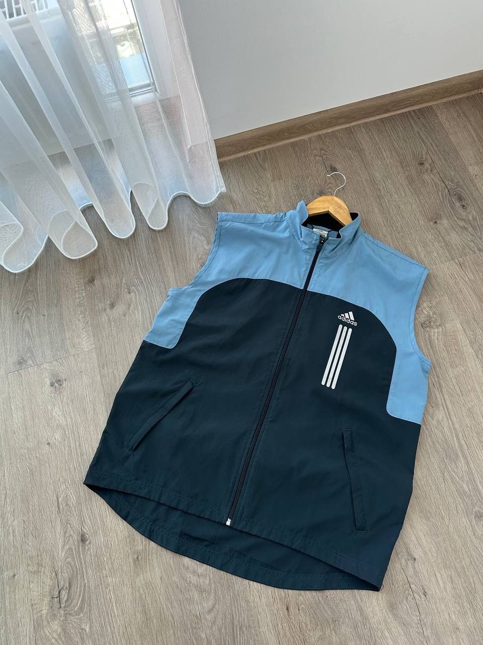 Adidas × Vintage Vintage Adidas Blue Nylon Sportswear West Size US L / EU 52-54 / 3 - 5 Thumbnail