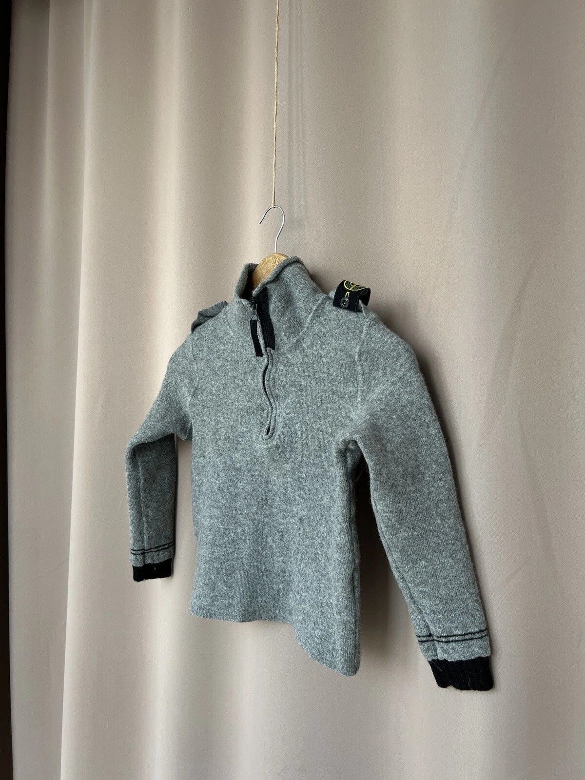 Stone Island Stone Island Junior 1/4 Zip Wool Sweater Kids Size 10/140 Size US XXS / EU 40 - 4 Thumbnail