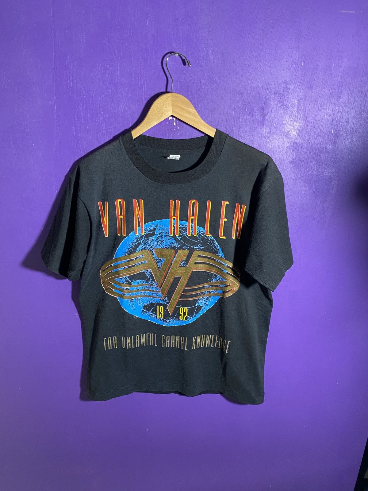 Band Tees × Vintage Vintage 1992 Van Halen unlawful carnal knowledge tour tee Size US L / EU 52-54 / 3 - 1 Thumbnail