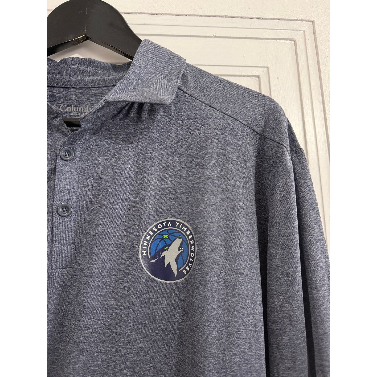 Columbia Minnesota Timberwolves Columbia Long Sleeve Polo Size L Size US L / EU 52-54 / 3 - 2 Thumbnail