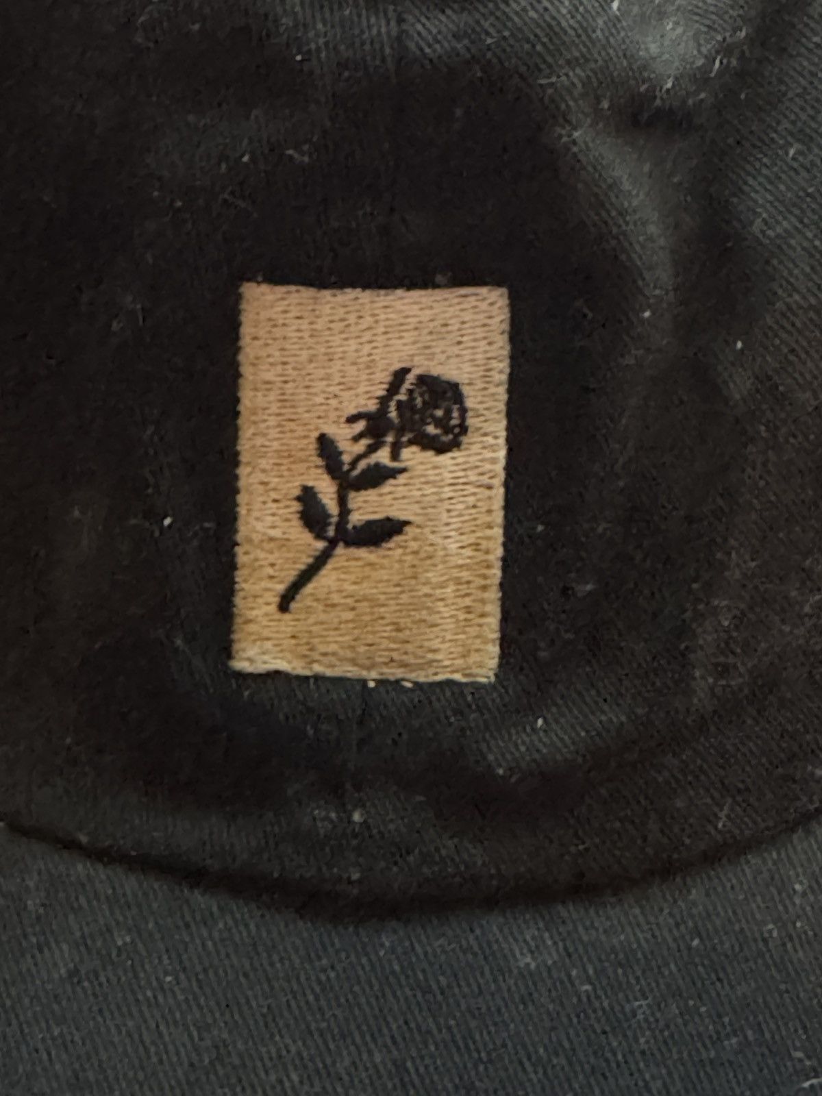 Other Shlohmo Dark Red Embroidered Rose Black Hat Size ONE SIZE - 2 Thumbnail