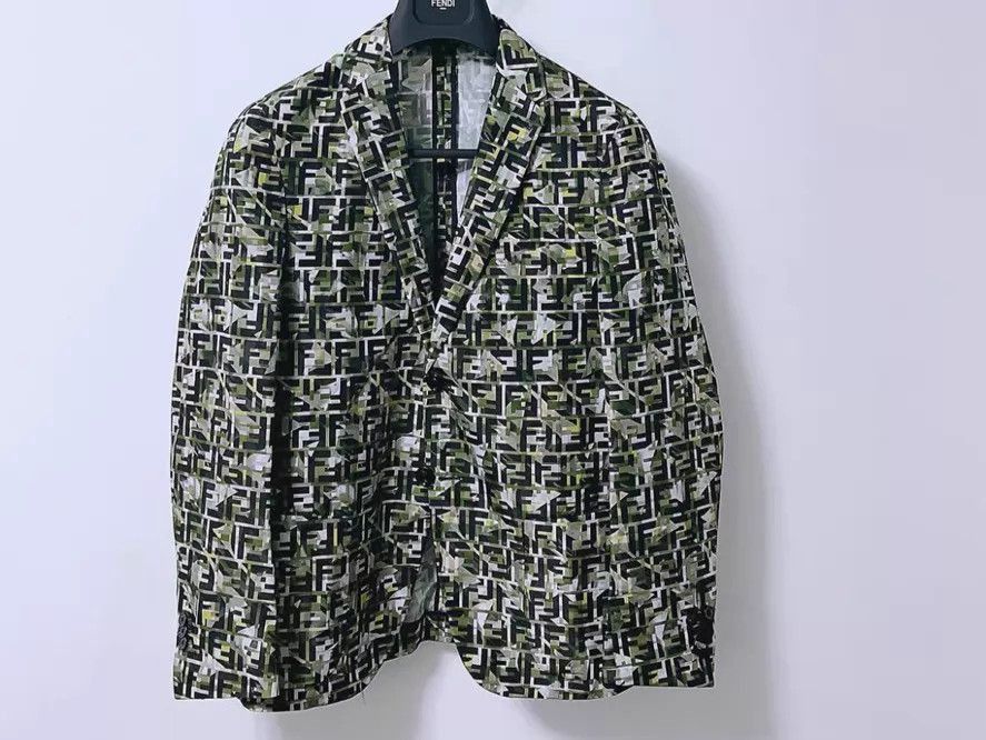 Fendi Multi-Patterned Blazer - Size L Size US L / EU 52-54 / 3 - 1 Thumbnail