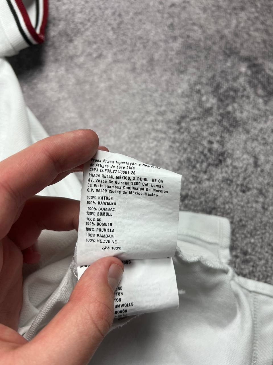 Prada Prada Polo White Tab T-Shirt Luxury Size US L / EU 52-54 / 3 - 15 Thumbnail