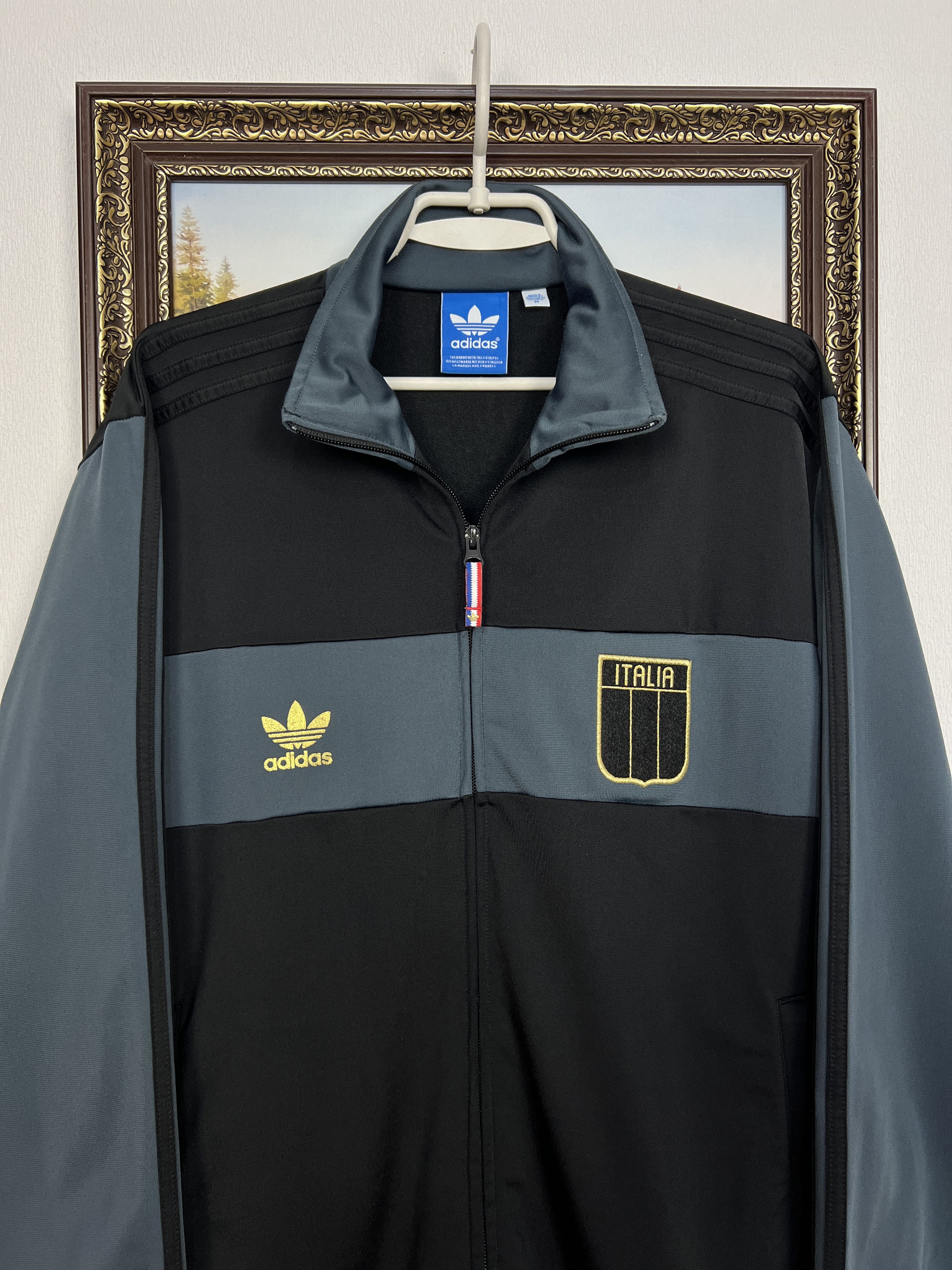 Adidas Originals Italy Football Jacket Soccer Track Top #7 Zip Size US M / EU 48-50 / 2 - 2 Thumbnail