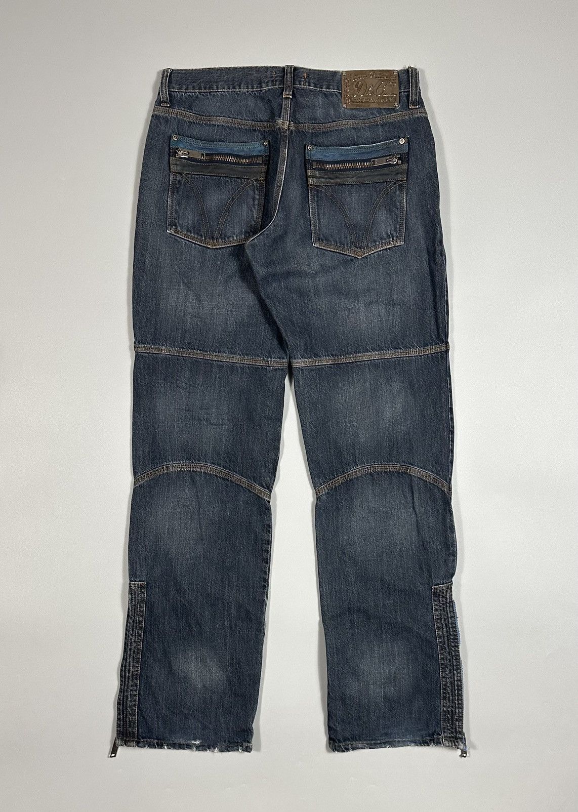 Dolce & Gabbana F/W2004 Dolce & Gabbana Biker Straight Leg Blue Denim Jeans Size US 36 / EU 52 - 2 Thumbnail