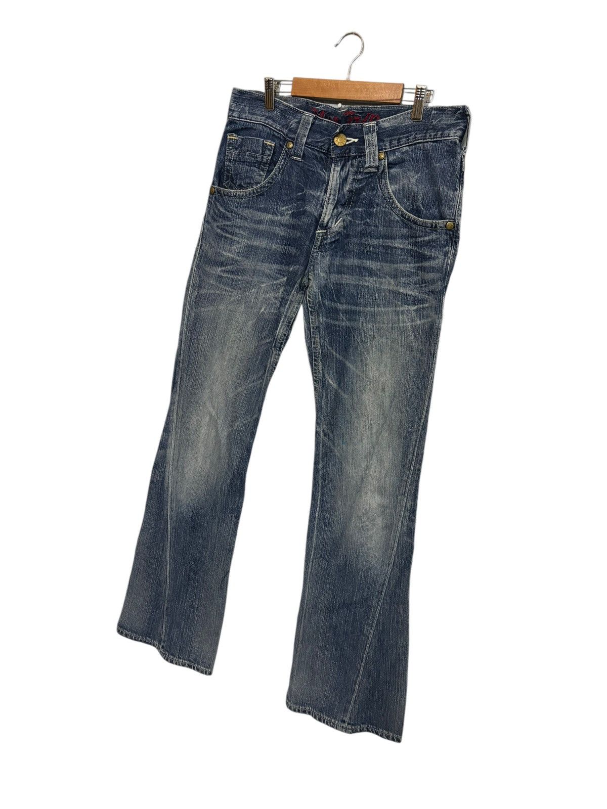 Edwin × If Six Was Nine × Japanese Brand Vintage Edwin Blue Trip Flare Jeans Size US 32 / EU 48 - 1 Thumbnail