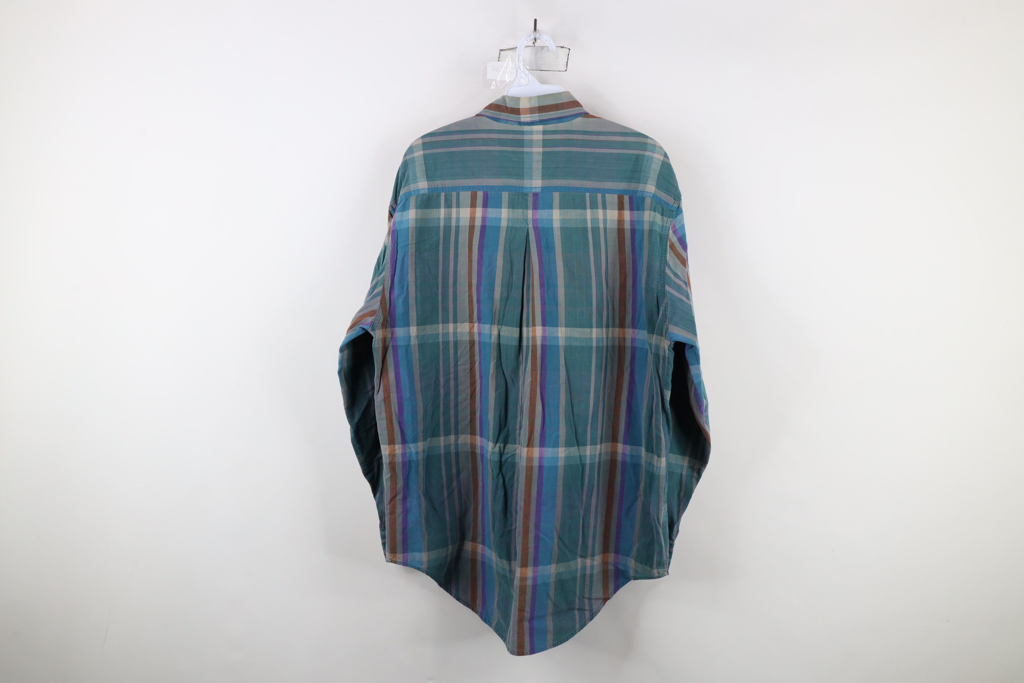 Vintage Vintage 90s Streetwear India Madras Plaid Button Shirt Size US M / EU 48-50 / 2 - 9 Thumbnail