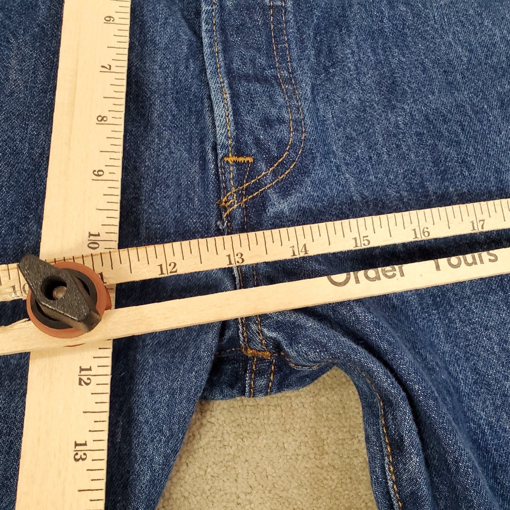 Levi's Levi's Jeans 501 Straight Men's 36x31 Blue Denim Dark Wash Regular Fit Pants Size US 36 / EU 52 - 4 Thumbnail
