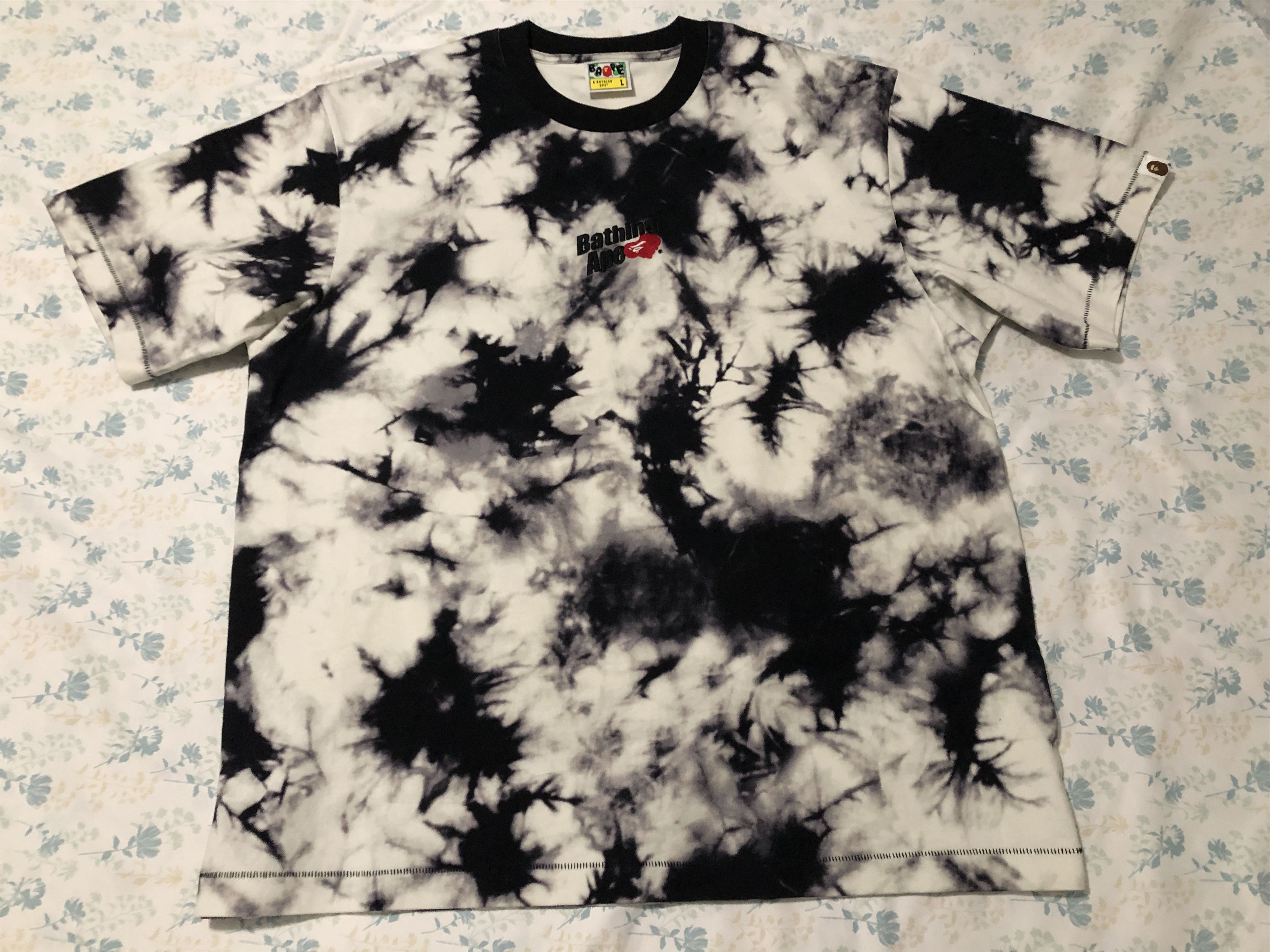 Bape Bape Cloud Head Bleach Dye Tee Black - Large Size US L / EU 52-54 / 3 - 1 Thumbnail