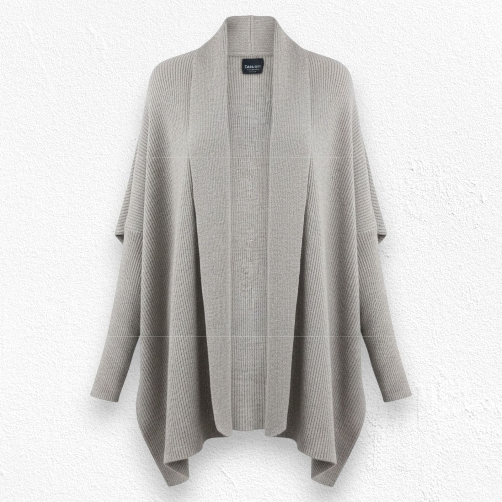 Zara Open Front Cardigan Beige Ribbed Sweater Size Medium Size M / US 6-8 / IT 42-44 - 1 Thumbnail