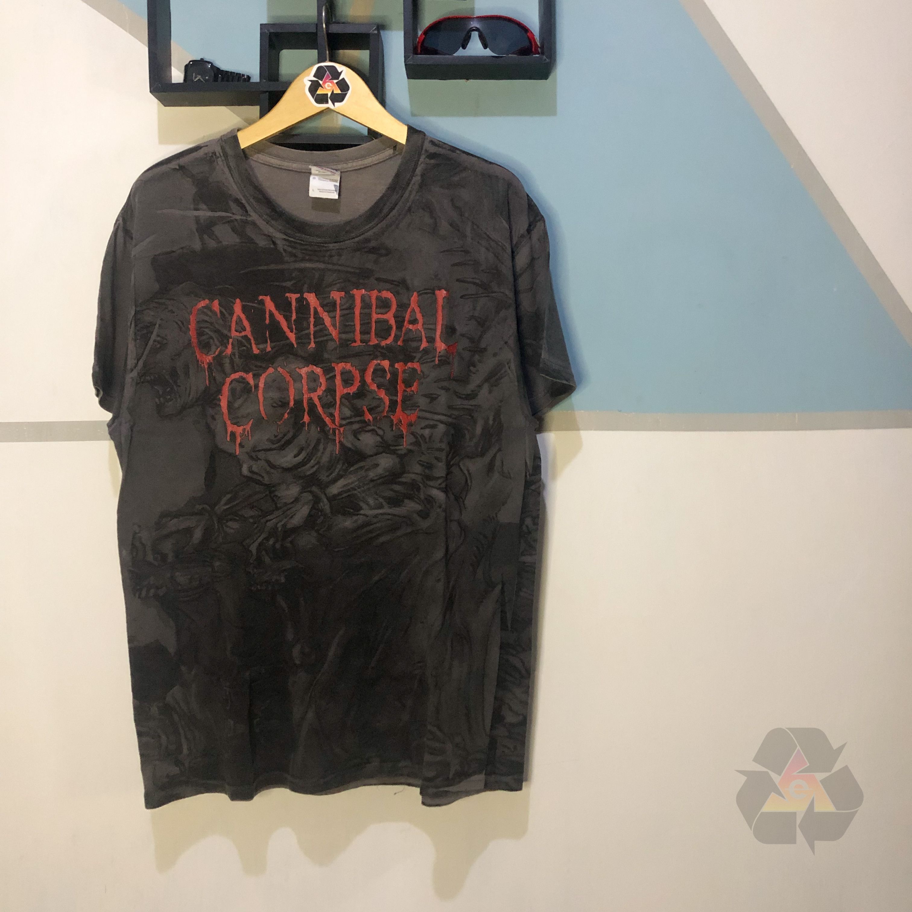 Band Tees RARE Vintage Cannibal Corpse Full Print Y2K Size US L / EU 52-54 / 3 - 1 Thumbnail