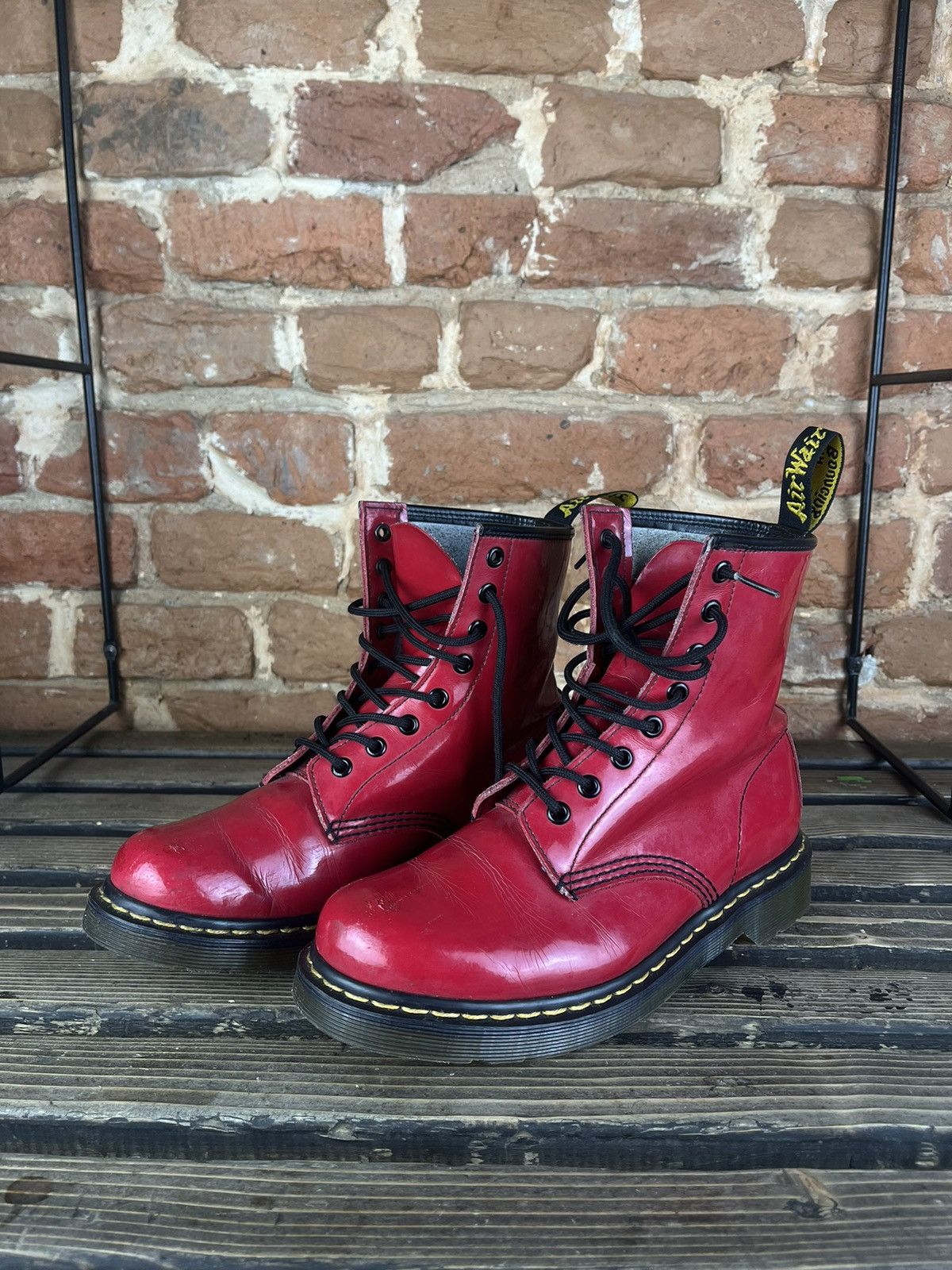 Dr. Martens 🏴󠁧Dr.Martens 1460 W vintage boots shoes red leather punk Size US 9 / IT 39 - 3 Thumbnail