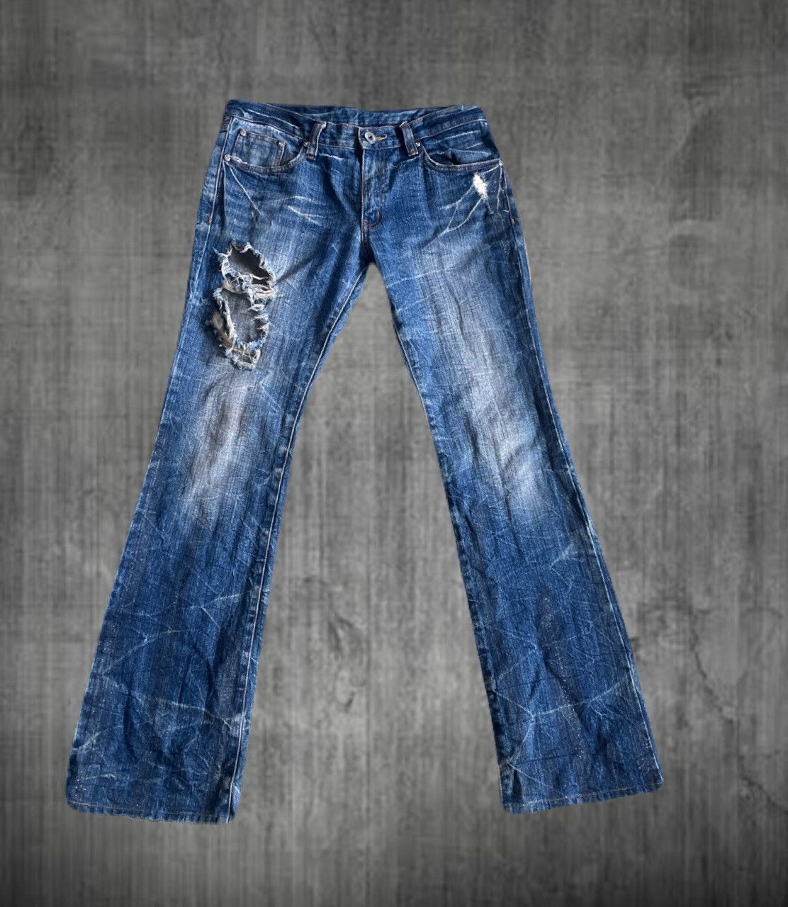 If Six Was Nine 2000s Jackrose Distressed Dirty Jeans Vkei