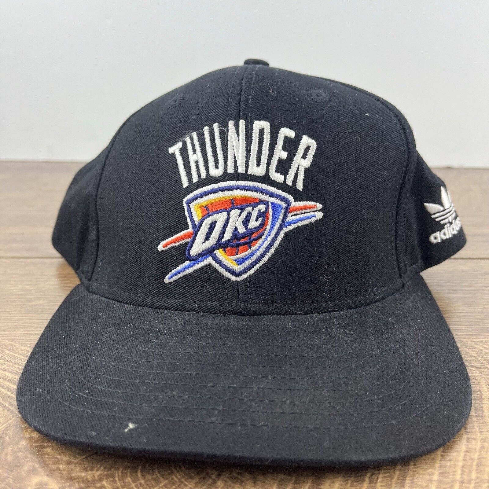 Adidas Oklahoma City Thunder Hat Adidas Snapback Black Cap Hat Adju Size ONE SIZE - 5 Thumbnail