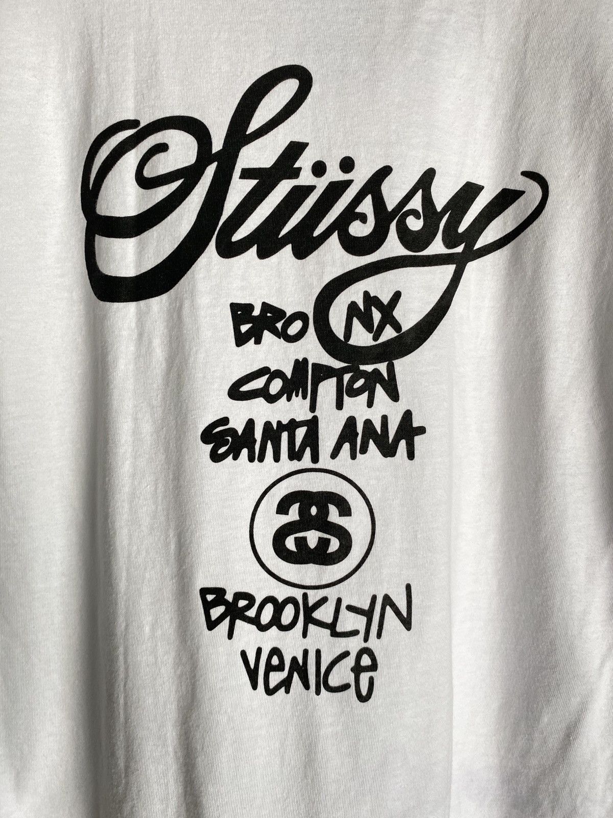 Stussy STUSSY White Short-Sleeve Logo T-Shirt Size US L / EU 52-54 / 3 - 4 Thumbnail