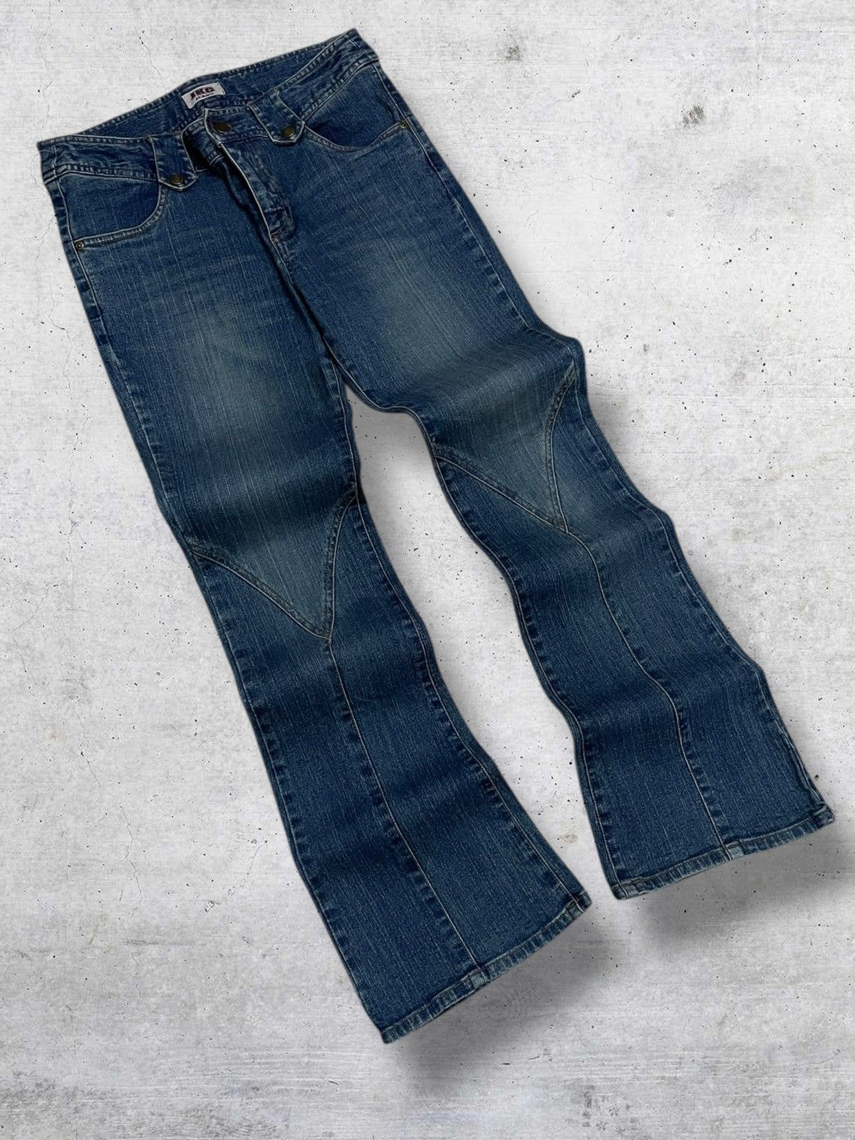 Tornado Mart VINTAGE JKG 1990S JAPAN DESIGNER OG RETRO COWBOY FLARE DENIM Size US 30 / EU 46 - 2 Thumbnail