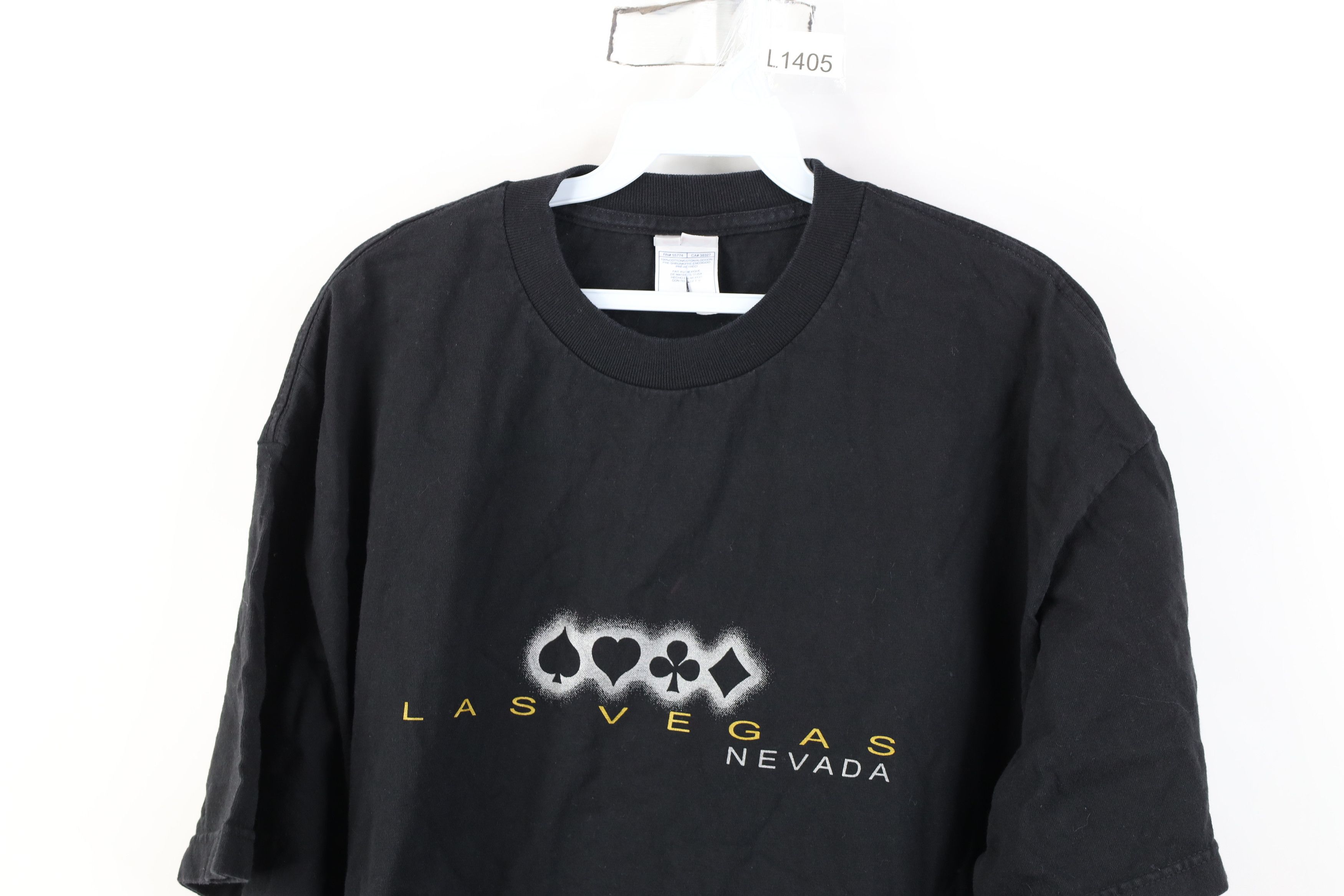 Vintage Vintage 90s Streetwear Nevada Cards Poker T-Shirt Black Size US XL / EU 56 / 4 - 2 Thumbnail