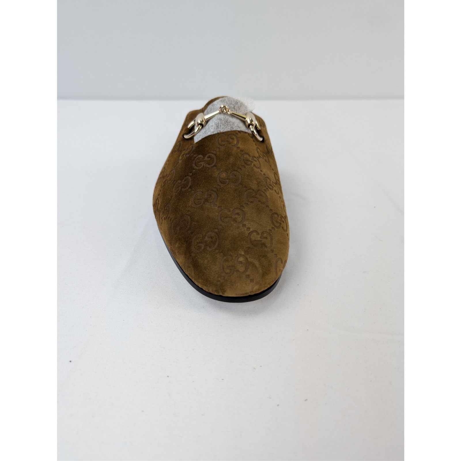Gucci o1rshd1 men's GG Monogram Horsebit mules Slippers in brown Size US 9.5 / EU 42-43 - 13 Thumbnail