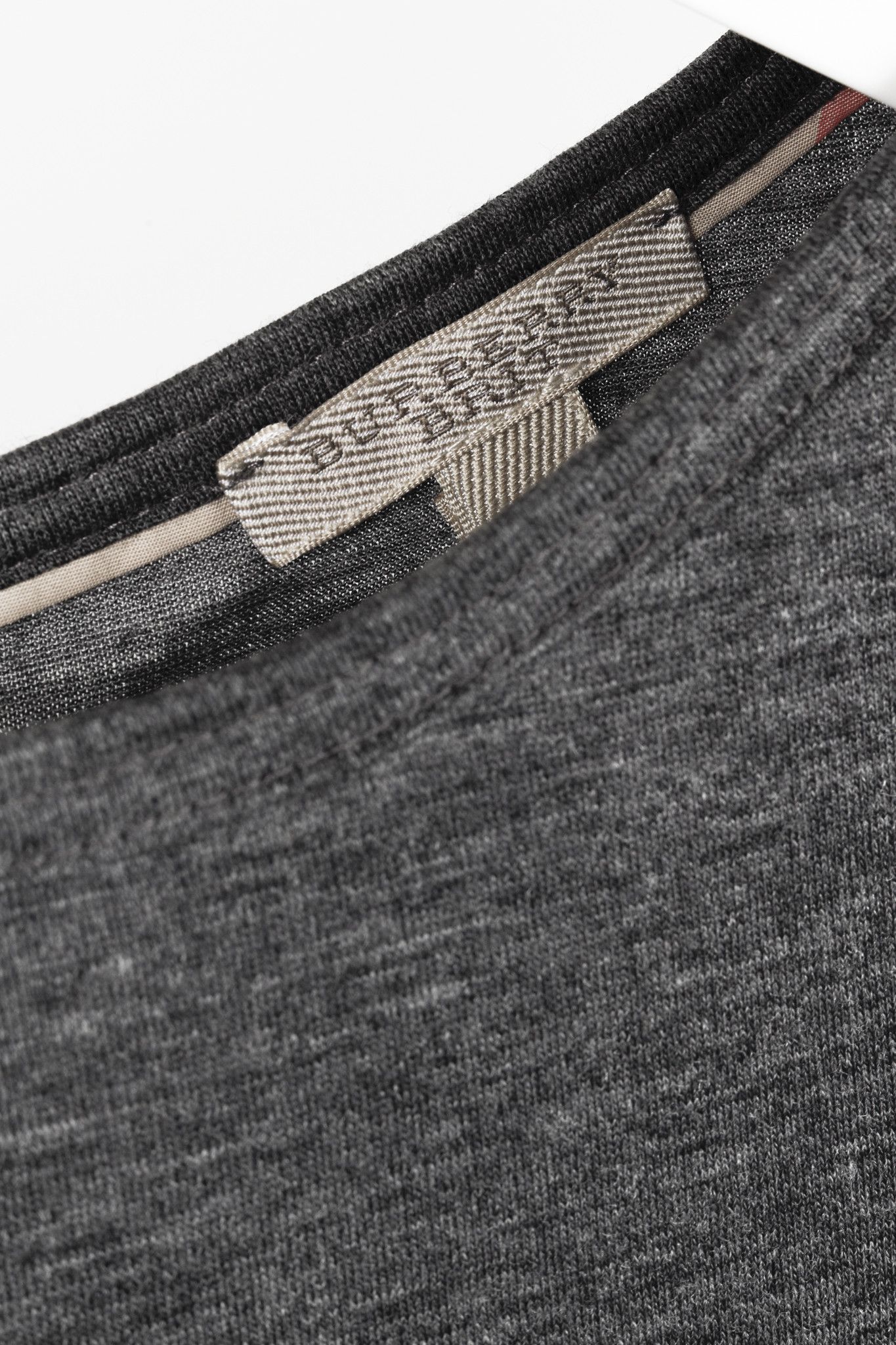 Burberry Burberry Brit Grey Wool-Blend Ruffled-Shoulder Mini Dress Size S / US 4 / IT 40 - 4 Thumbnail