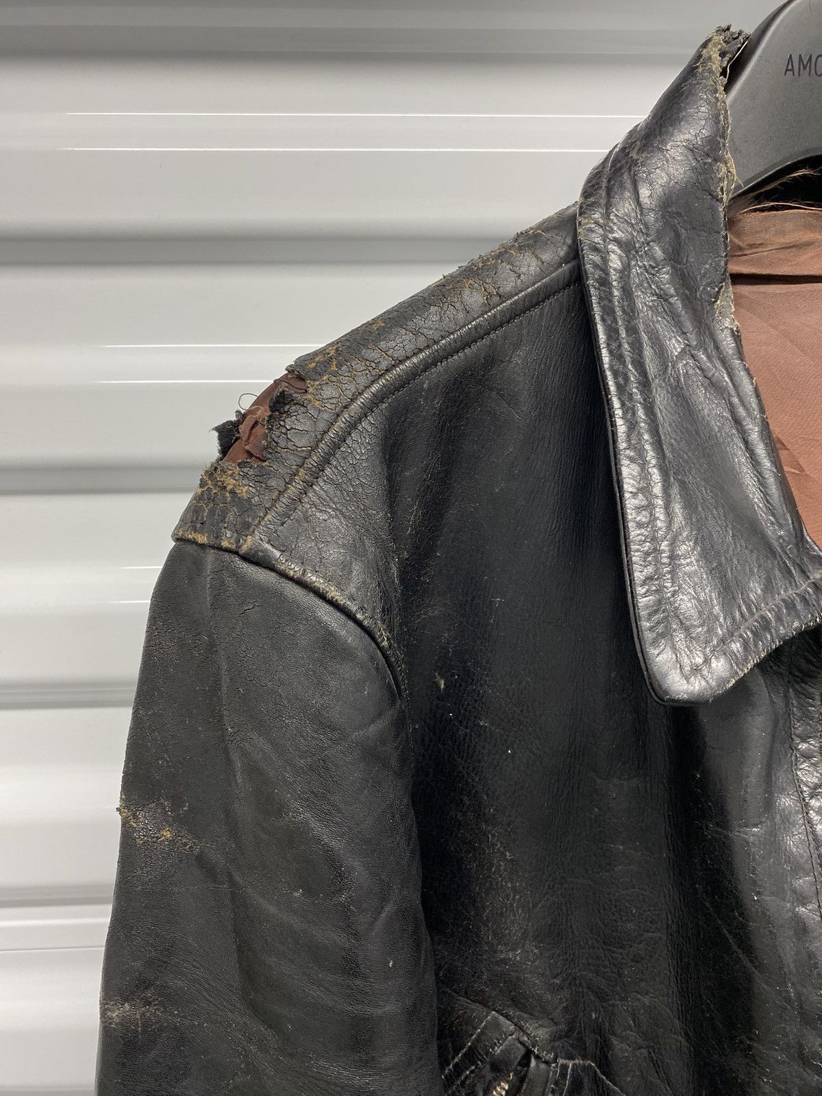 Vintage Enfants Riche Déprimés Style THRASHED 60s leather jacket Size US M / EU 48-50 / 2 - 7 Thumbnail