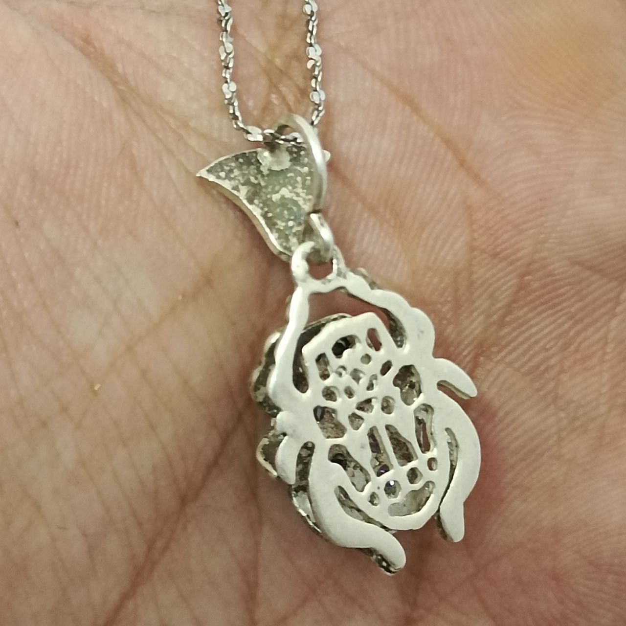 Other 925 silver scarab pendant with amethyst gems Size ONE SIZE - 3 Thumbnail